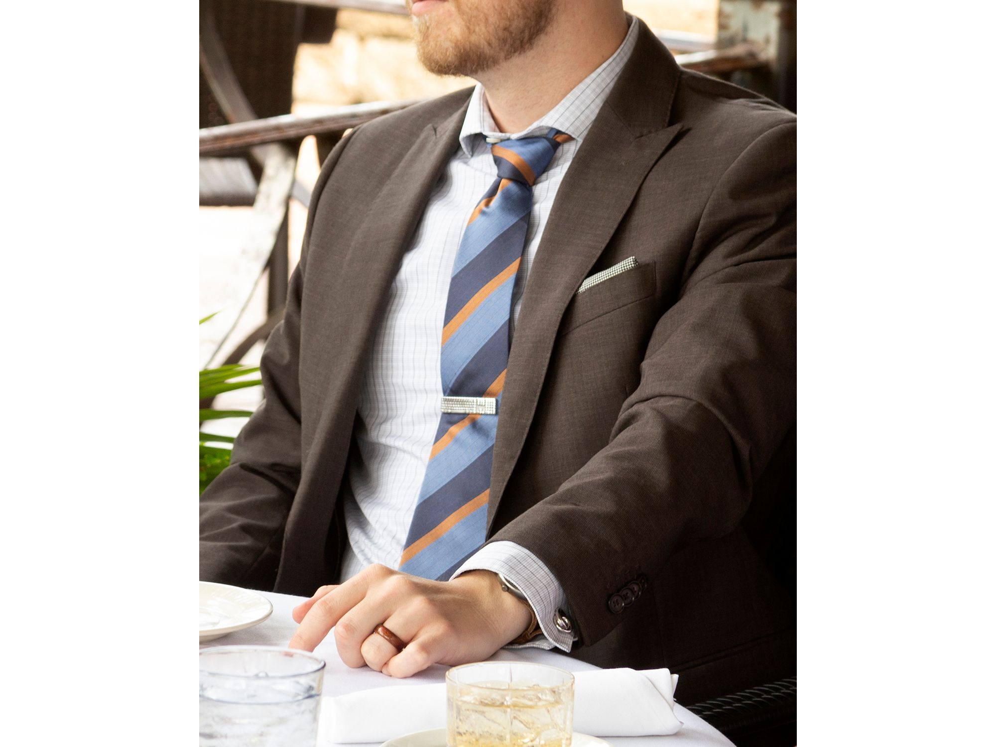 The Andrew Stripe Silk Classic Tie — Image 3