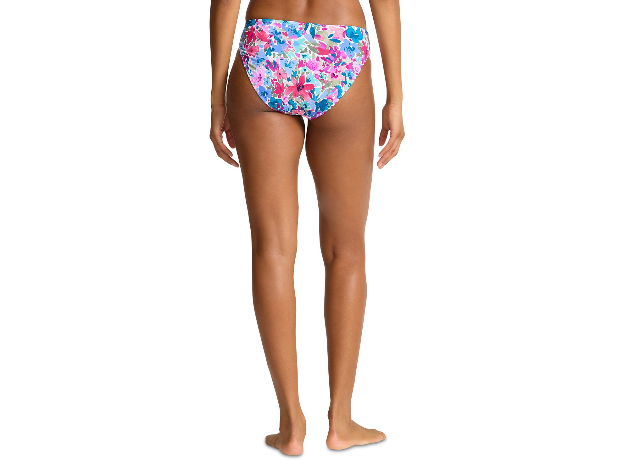 Watercolor Floral Reversible Tankini Top & Watercolor Floral Reversible Hipster Bikini Bottom — Image 7