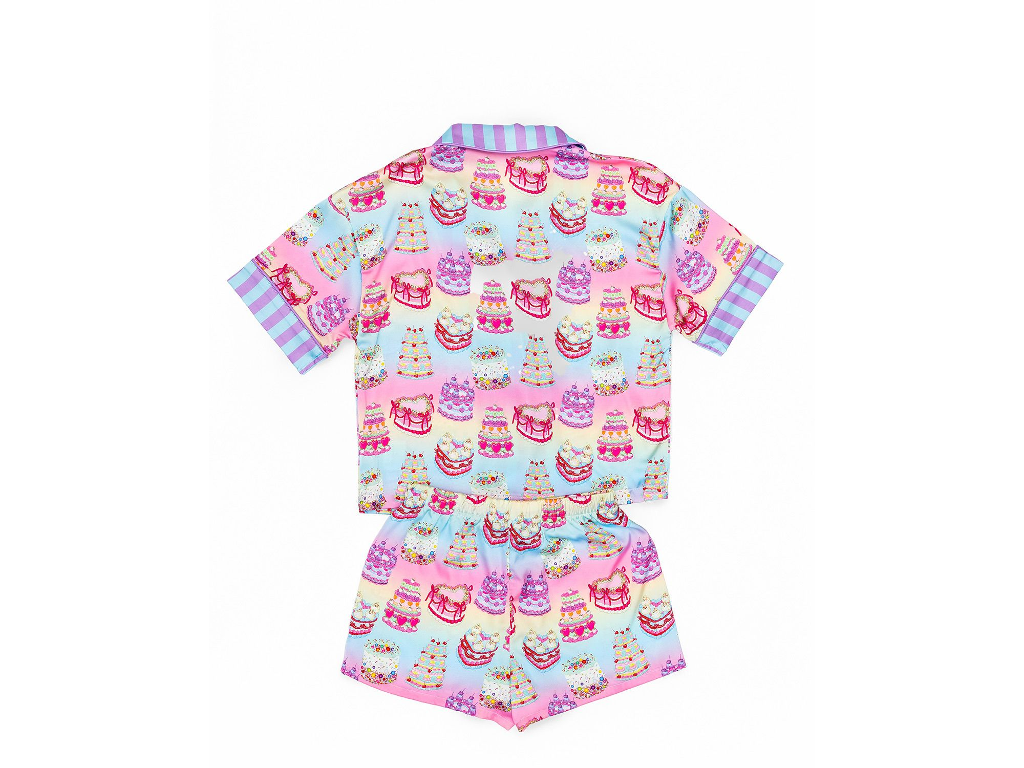 Girls' It's My Party Silky Short Sleeve Shorts Set-Little Kid, Big Kid — Image 3