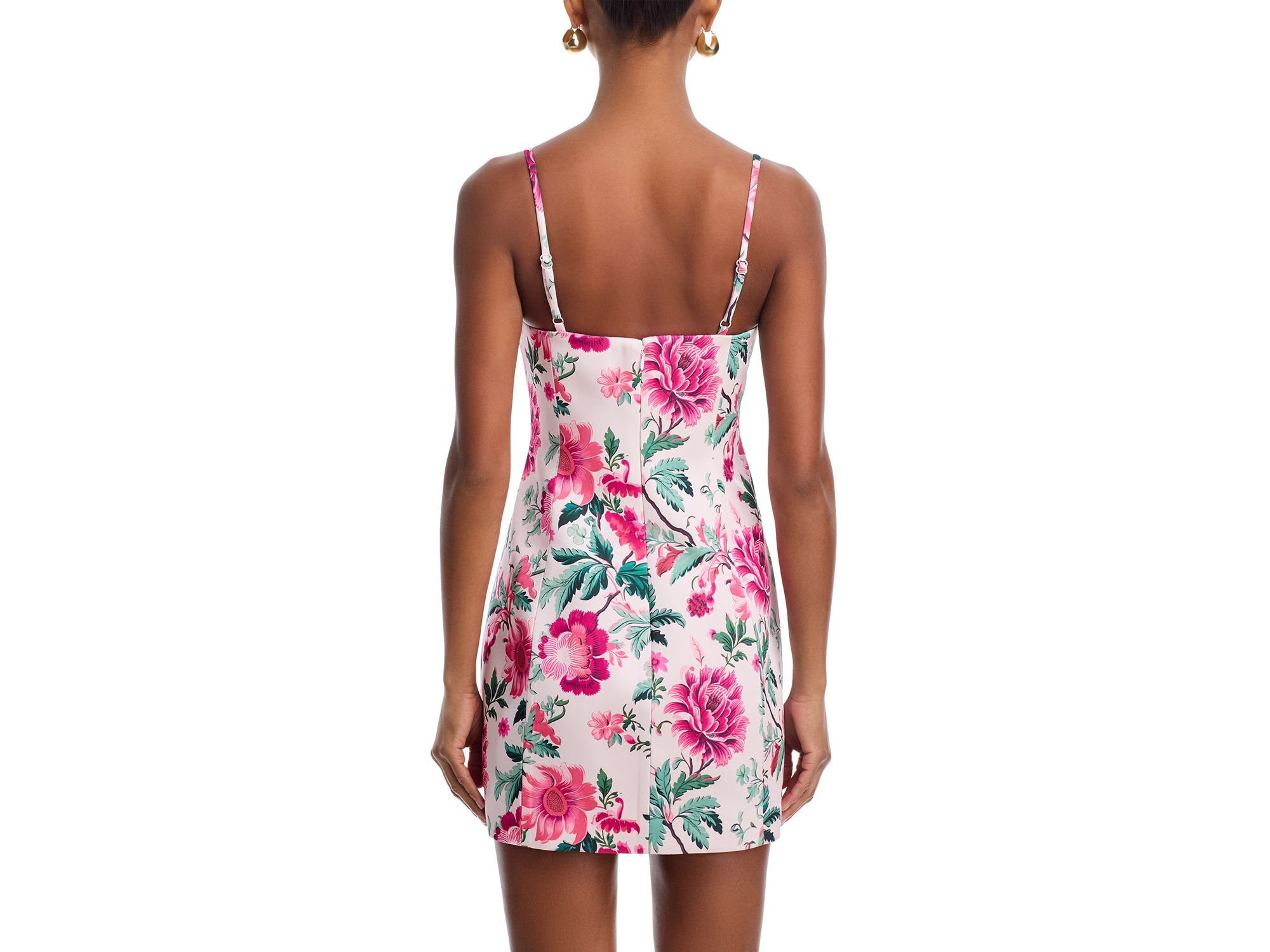 Christa York Satin Floral Mini Dress — Image 3