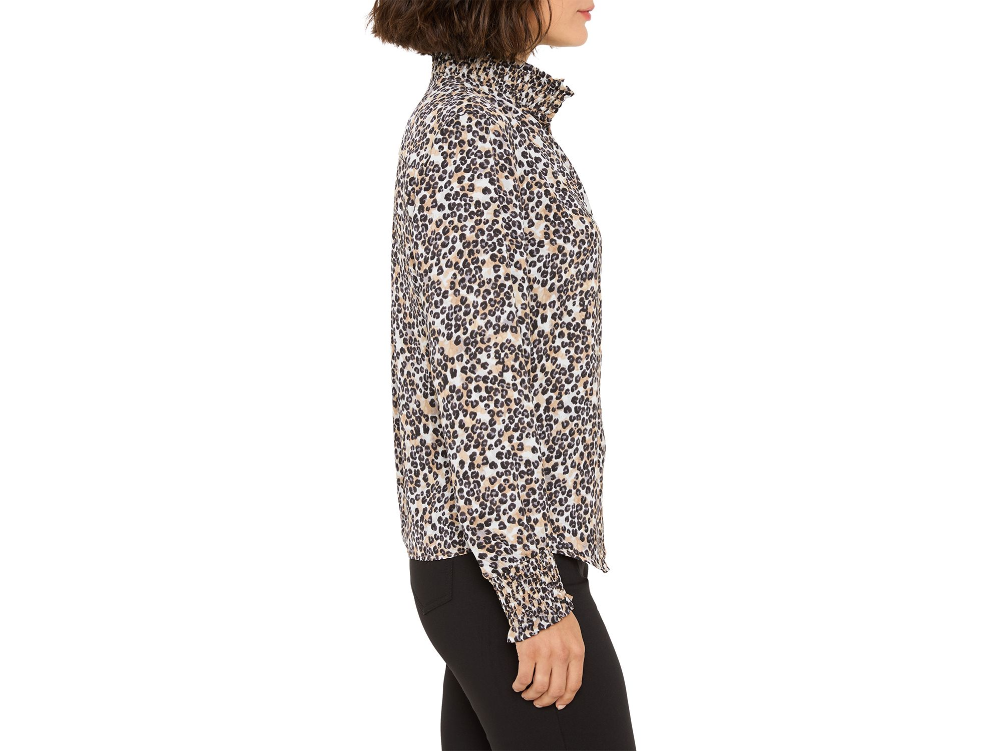 Little Leopard Mock Neck Blouse — Image 3