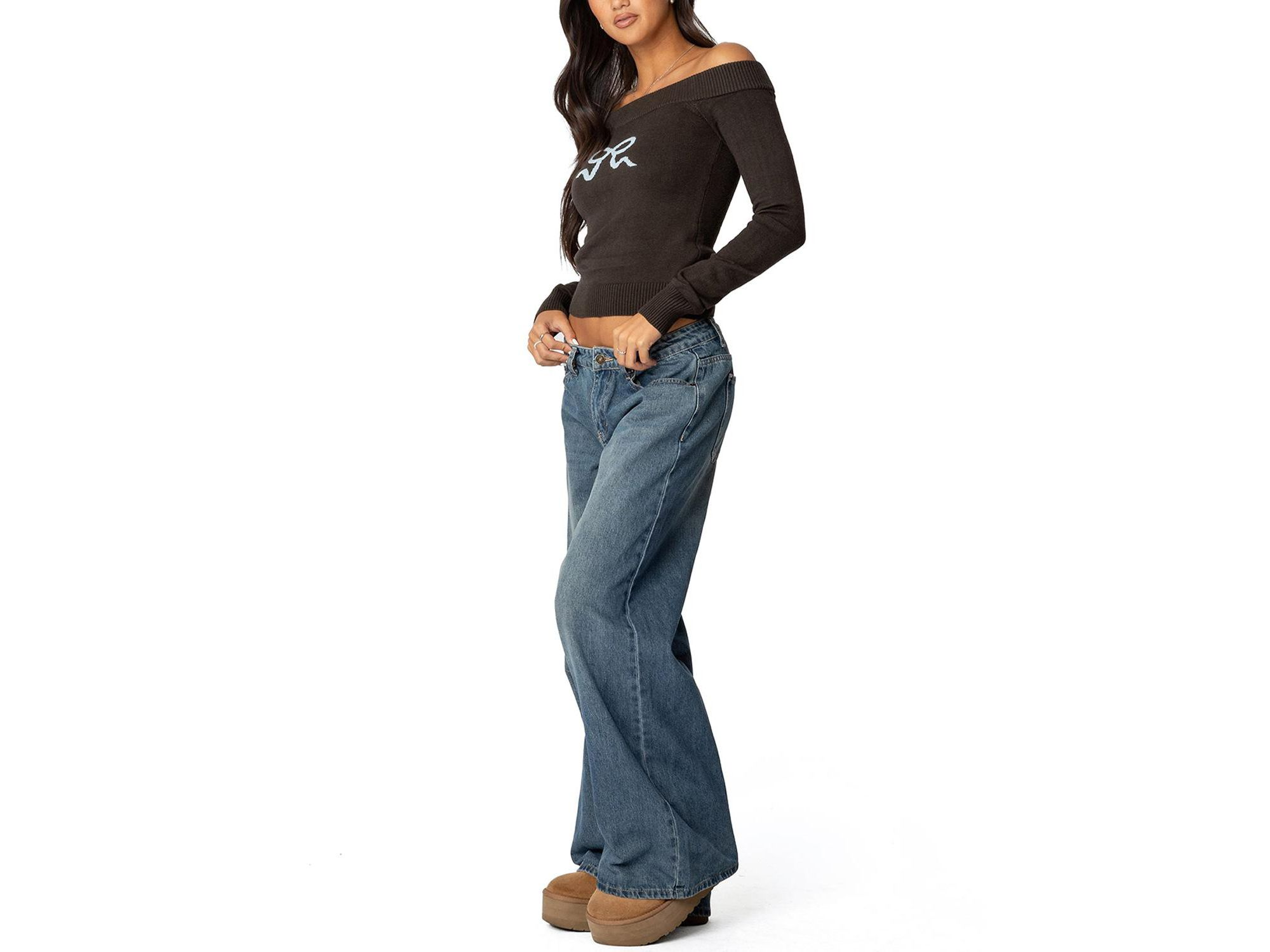 Tj Off Shoulder Knit Bow Top — Image 3