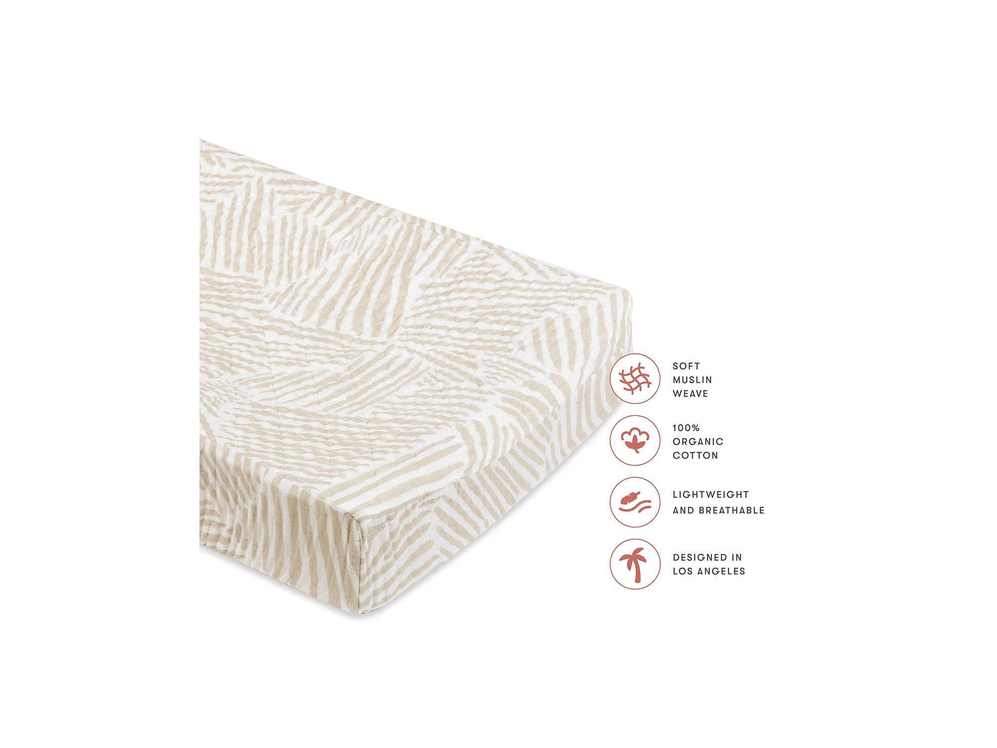 Quilted Changing Pad Cover in GOTS Certified Organic Muslin Cotton — Image 6