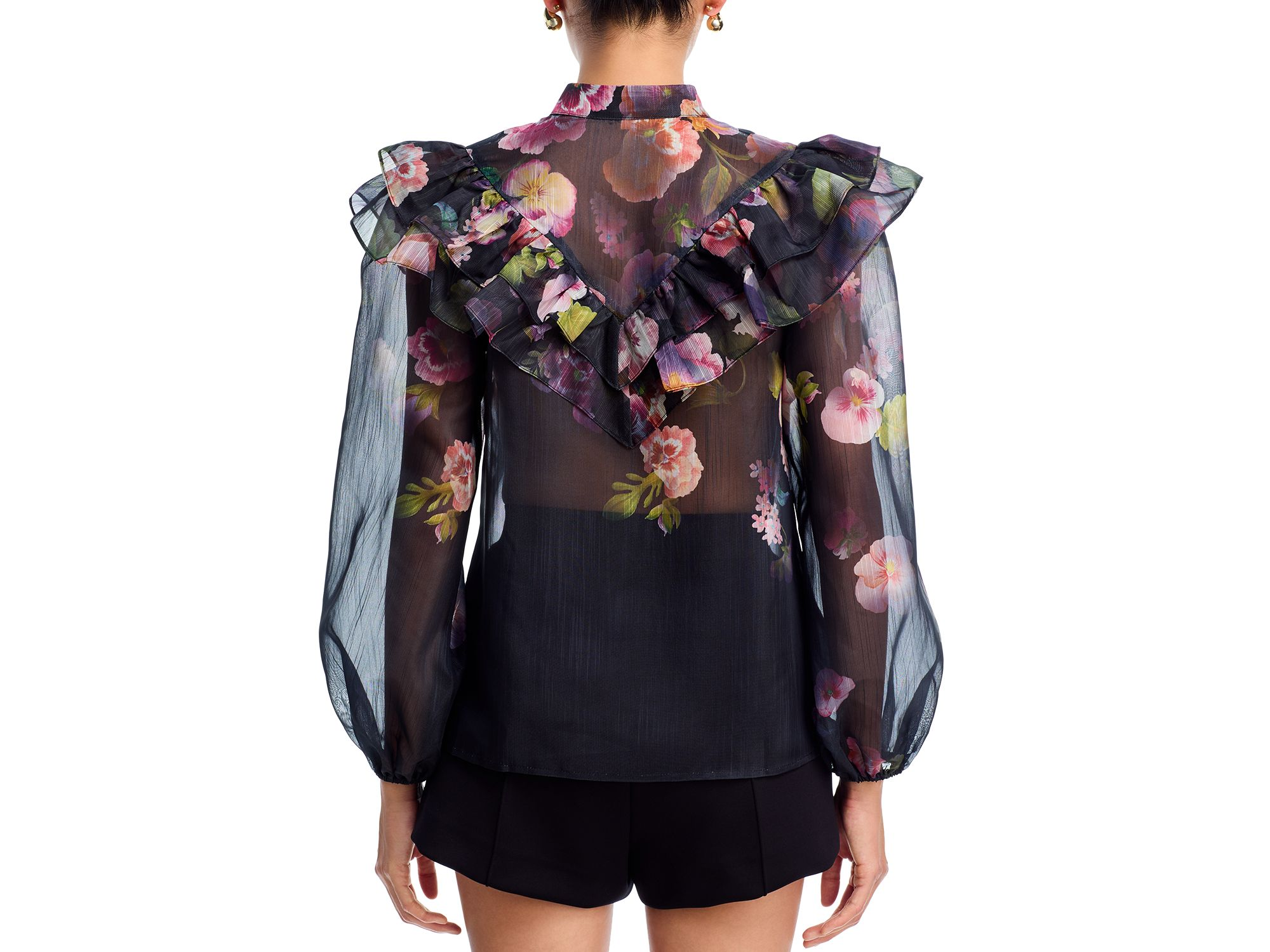 Floral Ruffled Blouse - Exclusive — Image 3