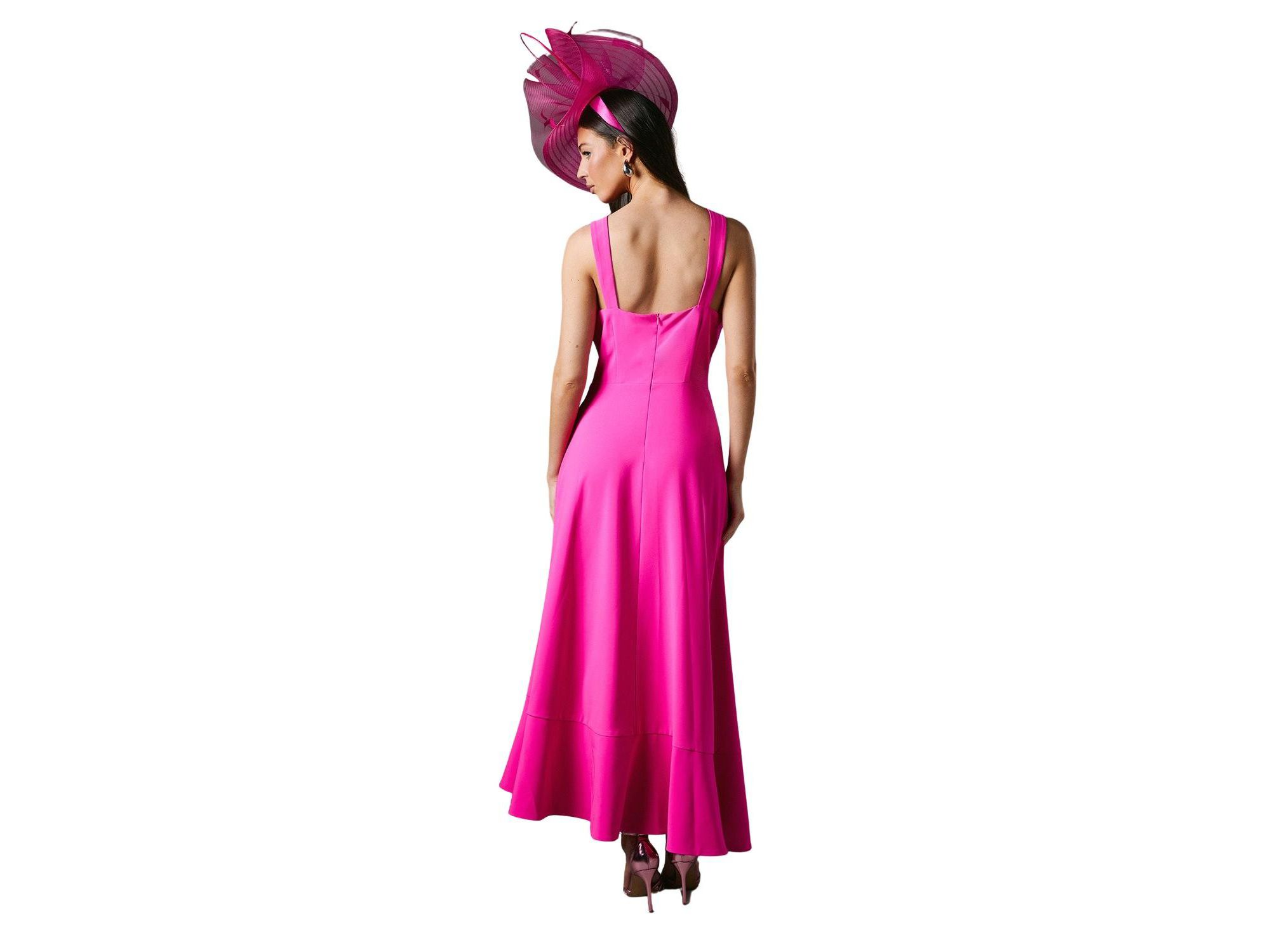 Strappy Crepe Corsage Midi Dress — Image 4
