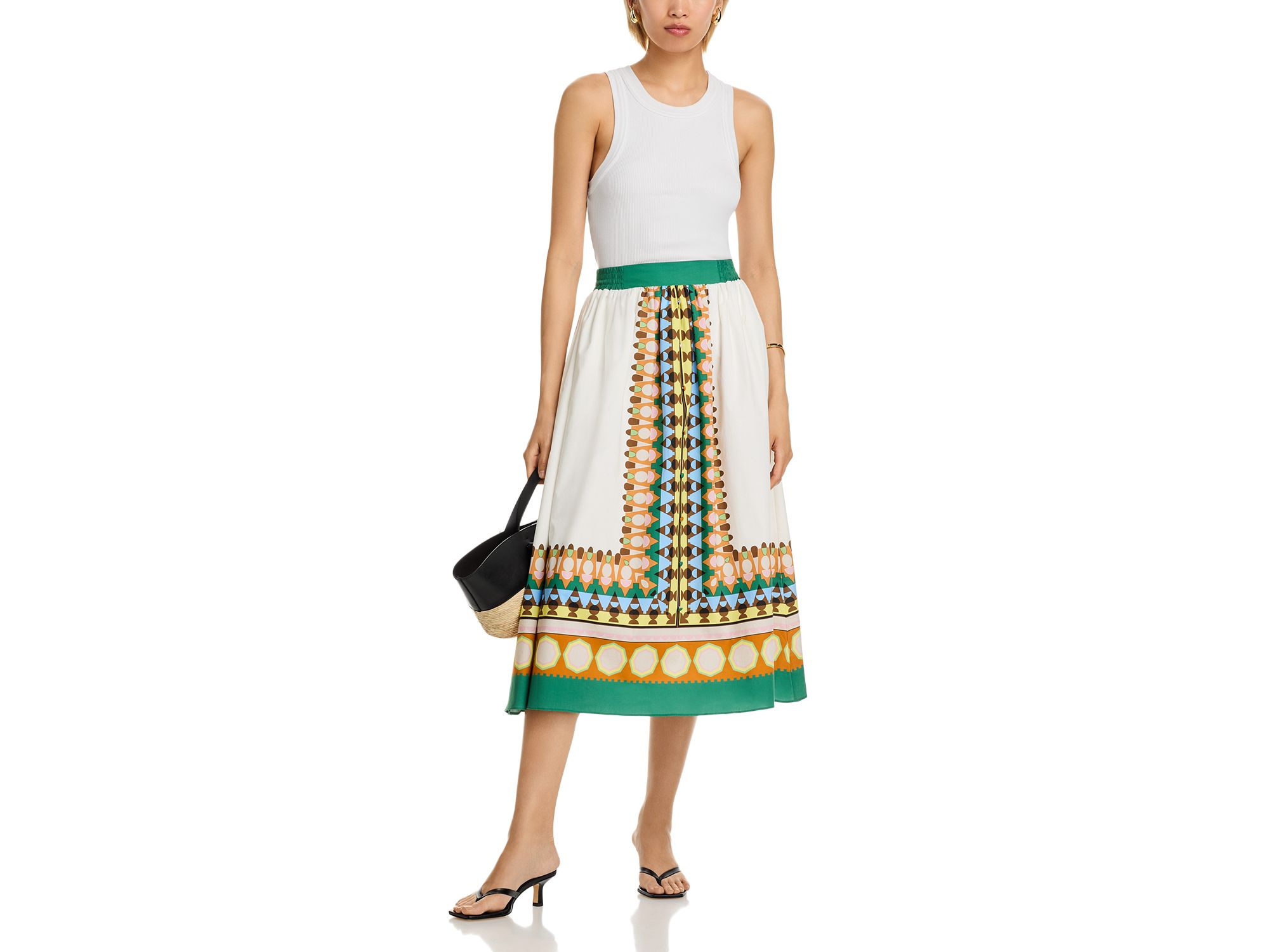 Pull On Button Front Skirt — Image 4