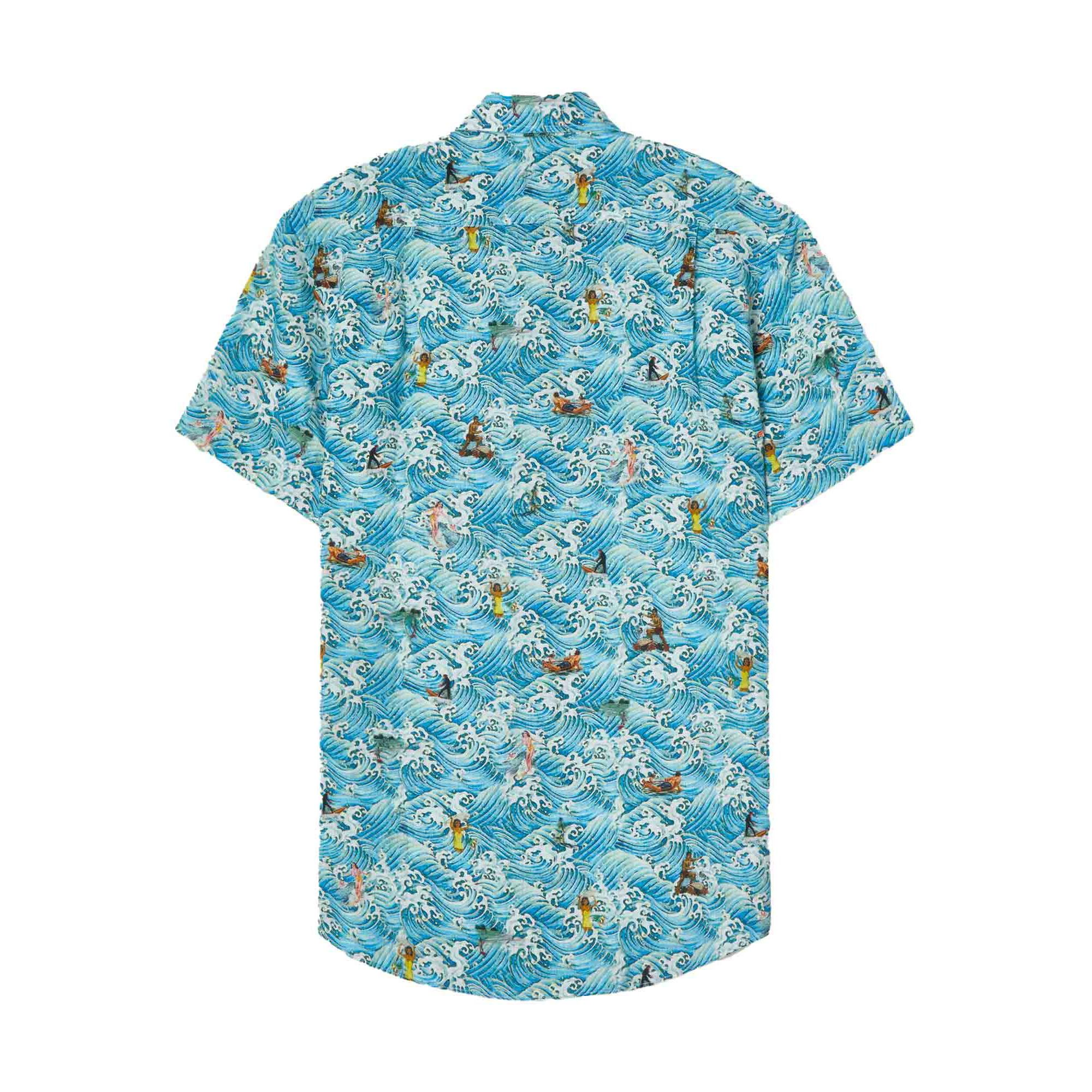 Morgan Surf Print Linen Short Sleeve Shirt — Image 5
