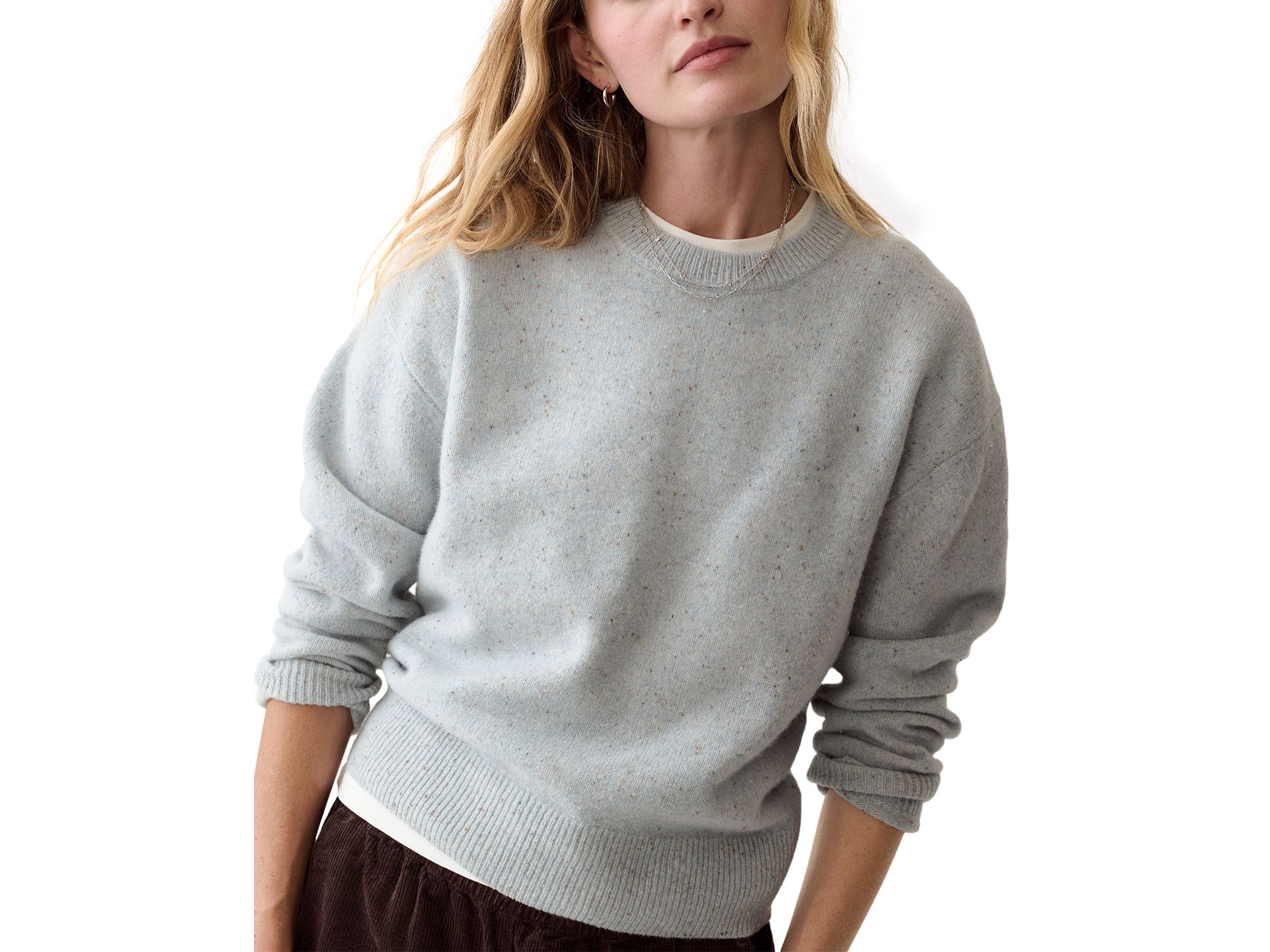 Donegal Merino Wool Crewneck Sweater
