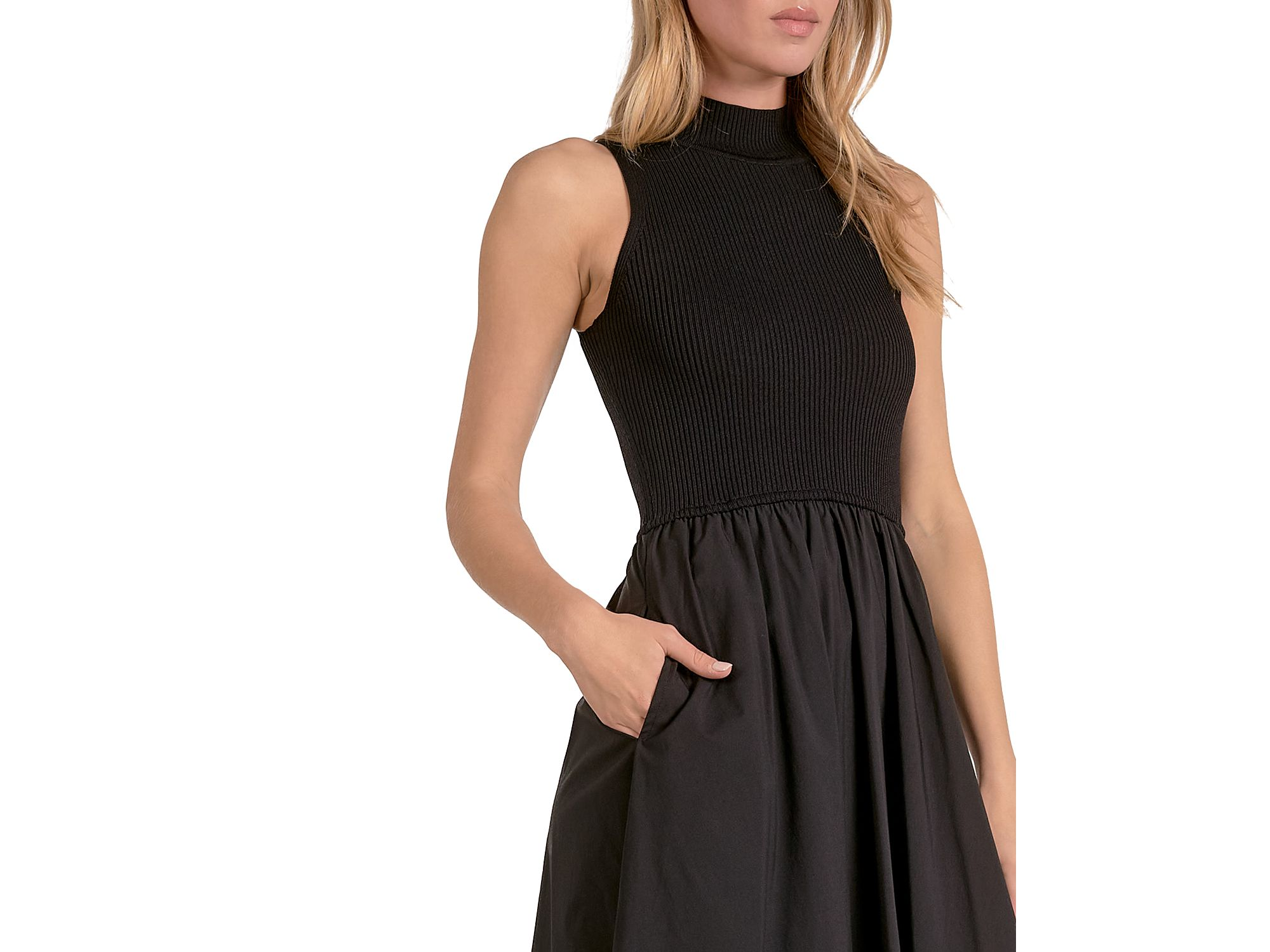 Mixed Media Midi Dress — Image 3