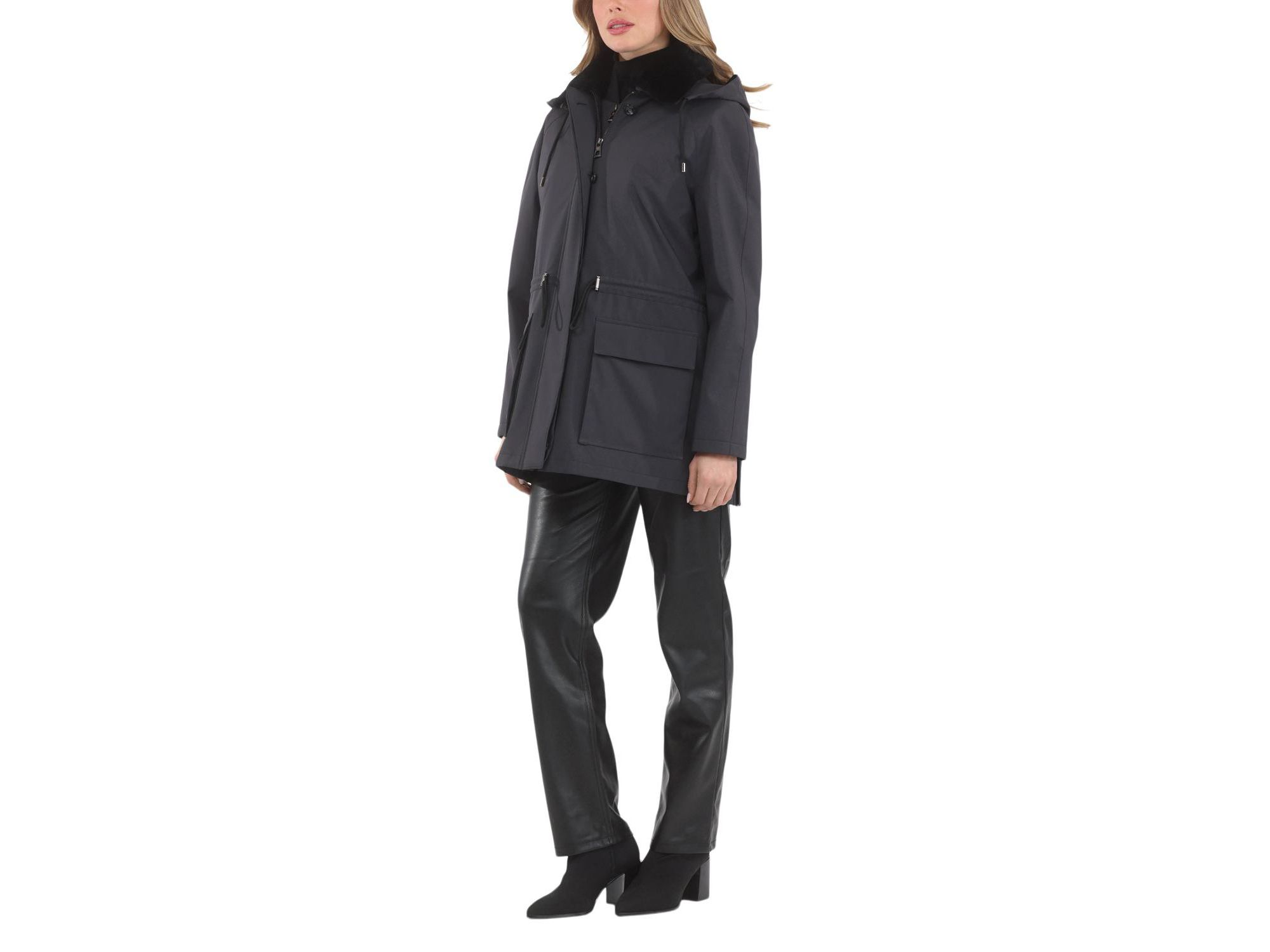 Parka with Detachable Hood and Select Shearling Lamb Collar, Removable Vest — Image 5