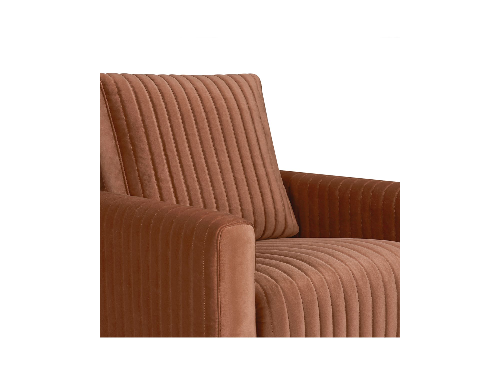 Poe Velvet Channeled Swivel Glider — Image 4