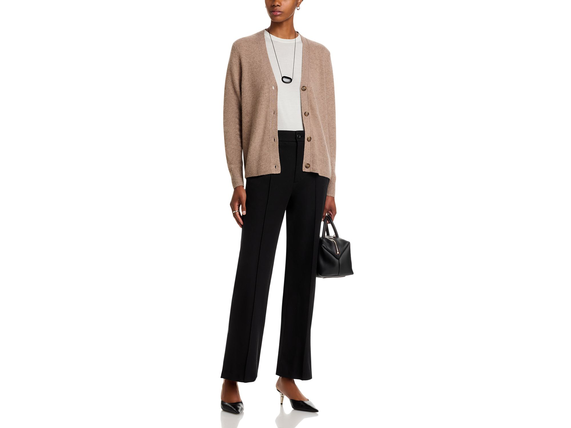 100% Cashmere V Neck Cardigan Sweater - Exclusive — Image 4