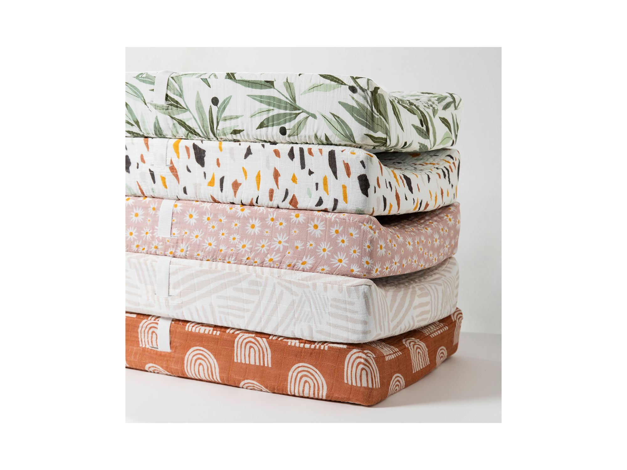 Quilted Changing Pad Cover in GOTS Certified Organic Muslin Cotton — Image 3