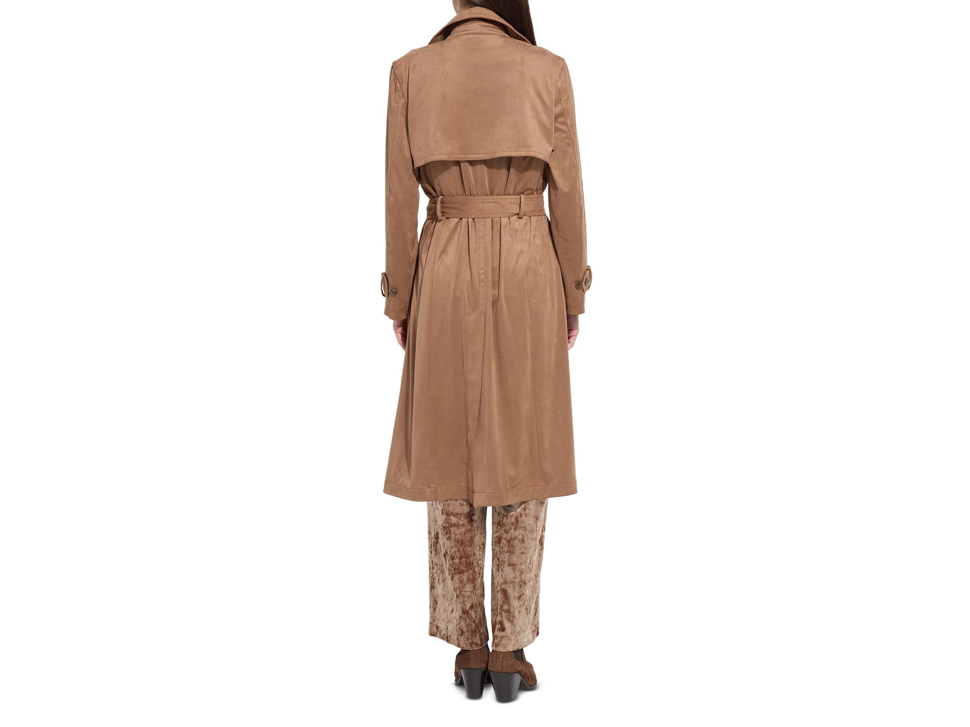 Agatha Faux Suede Trench Coat — Image 5