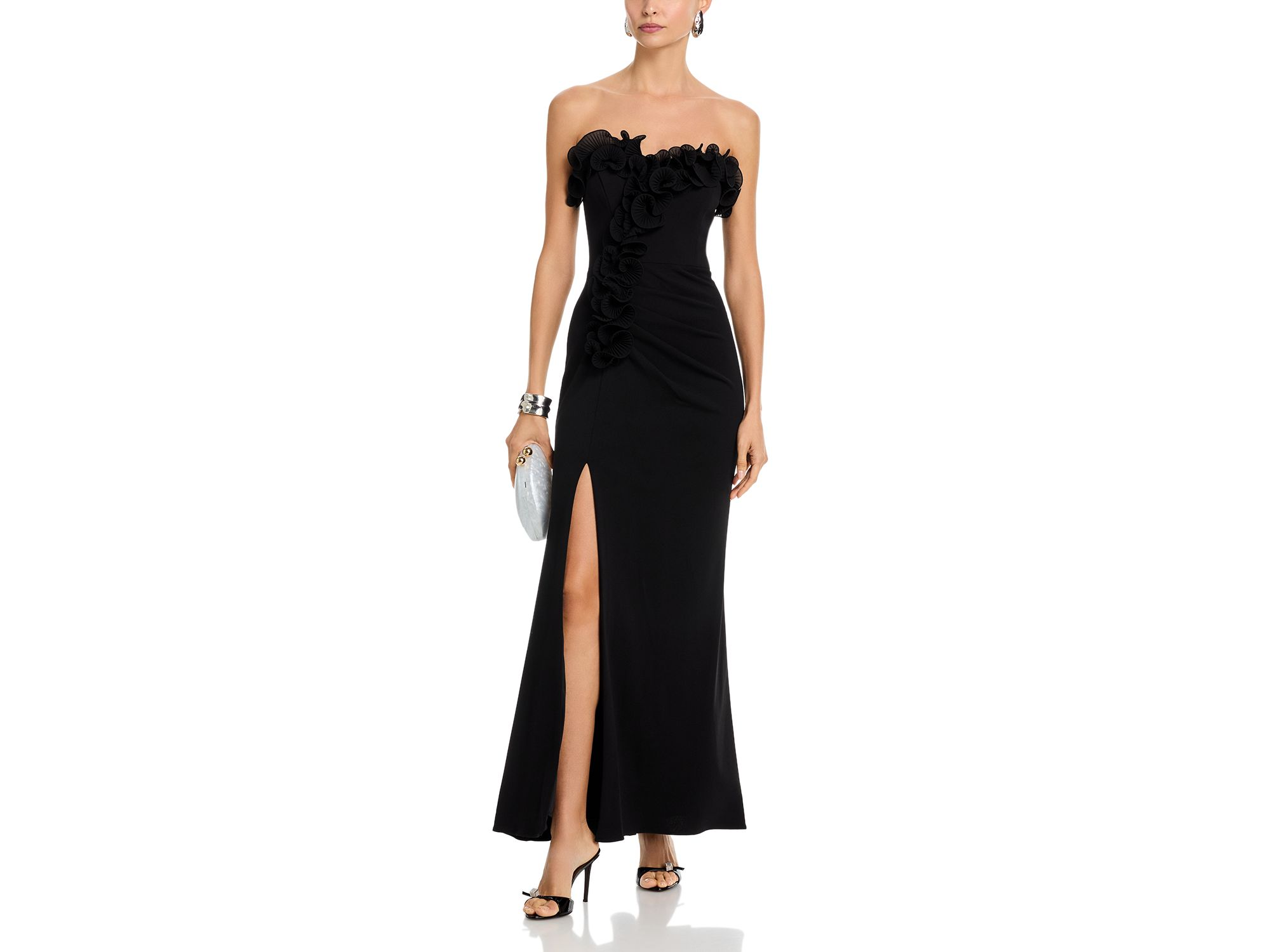 Strapless Scuba Crepe Dress - Exclusive — Image 3