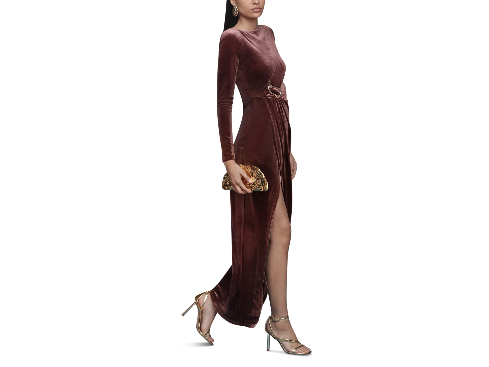 Asymmetric Draped Maxi Dress — Image 5