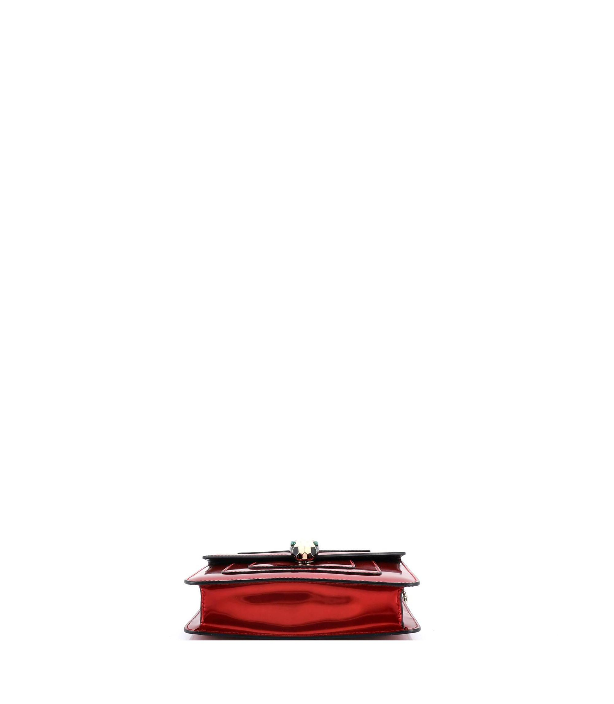 Small Serpenti Forever Square Shoulder Bag Metallic Leather — Image 8