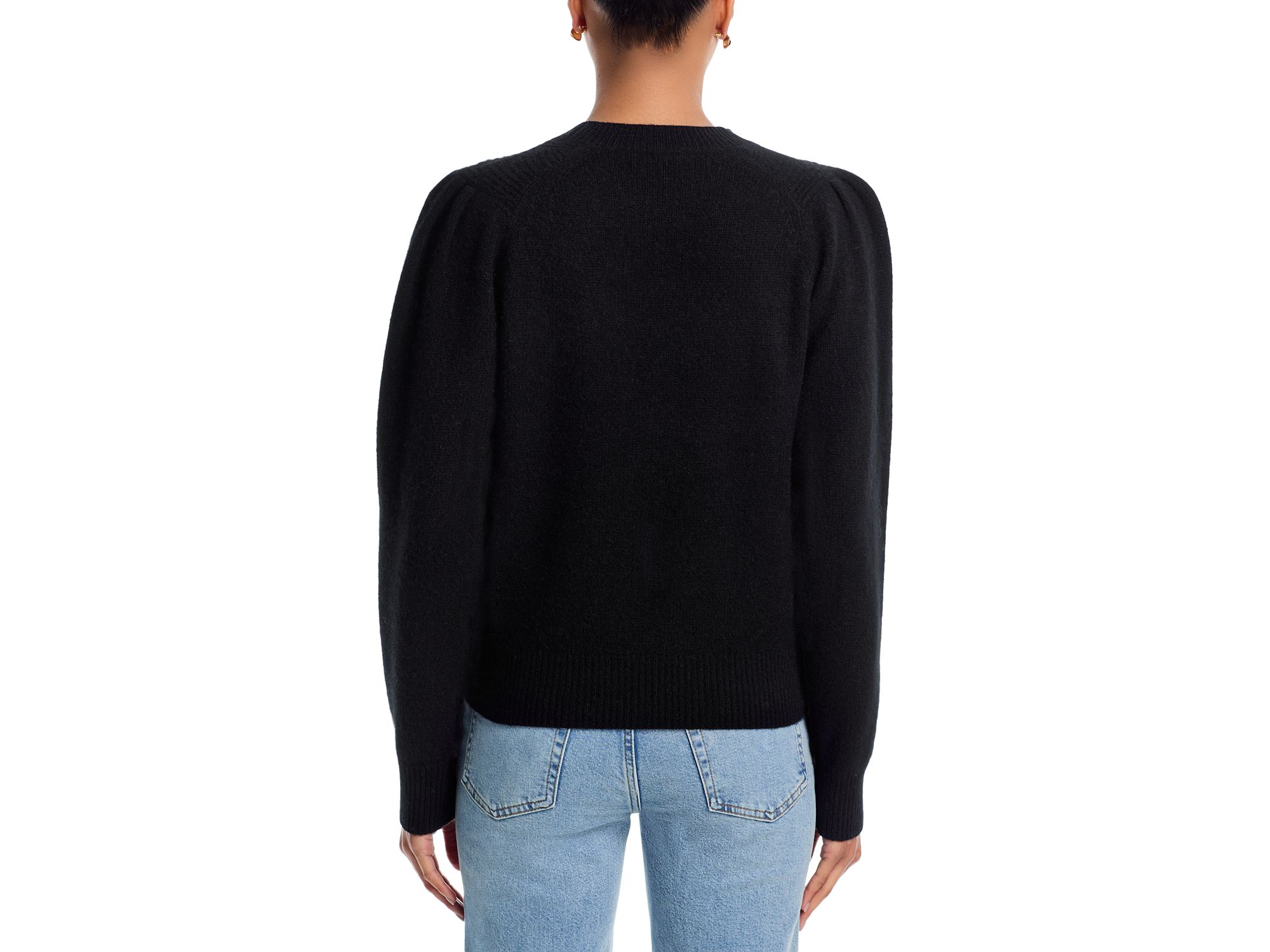 100% Cashmere Puff Sleeve Sweater - Exclusive — Image 3