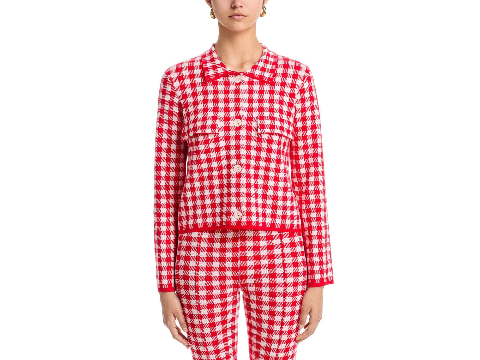 Gingham Knit Jacket - Exclusive — Image 4