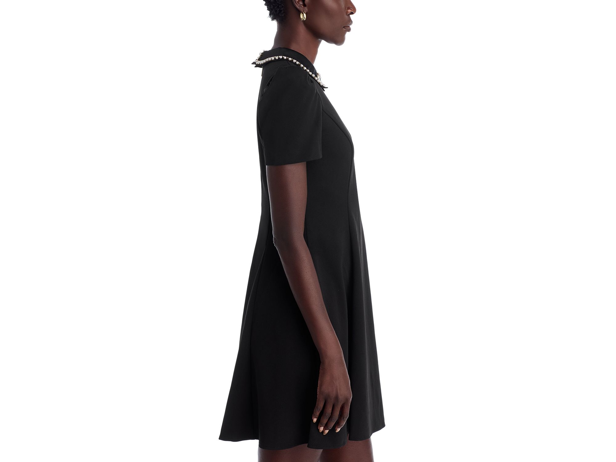 Satin Collar Mini Dress — Image 3