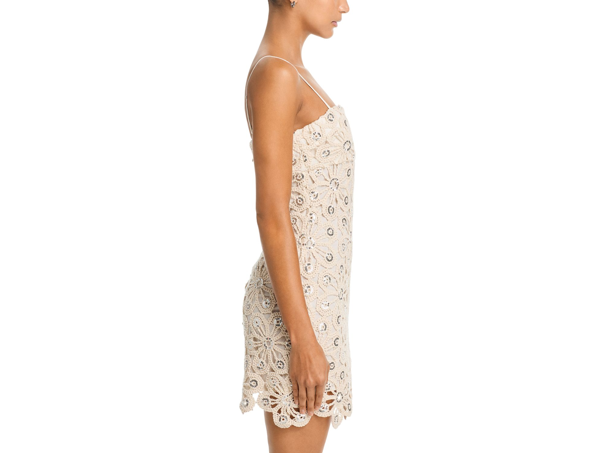 Mirror Crochet Mini Dress - Exclusive — Image 4