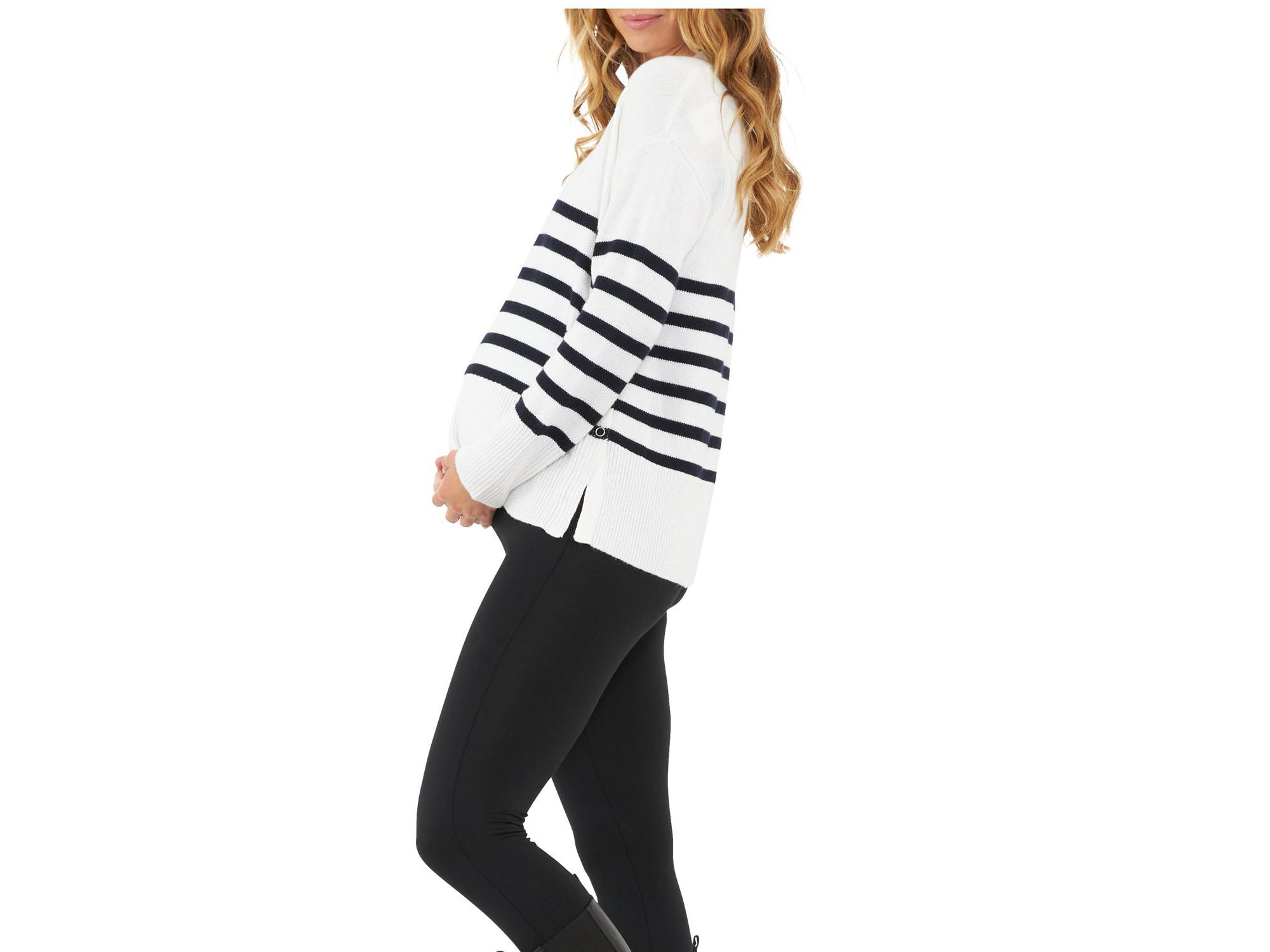 Hanna Nursing Stripe Knit Sweater — Image 3