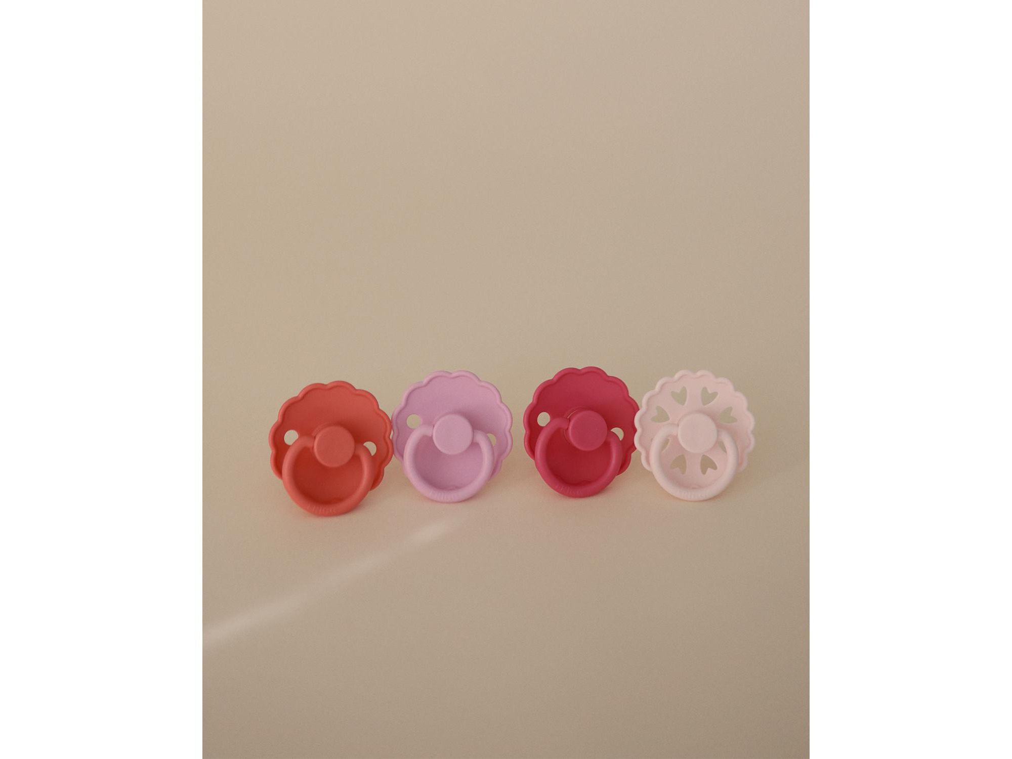 FRIGG 4-Pack Rosy Romance Rubber Pacifiers — Image 3