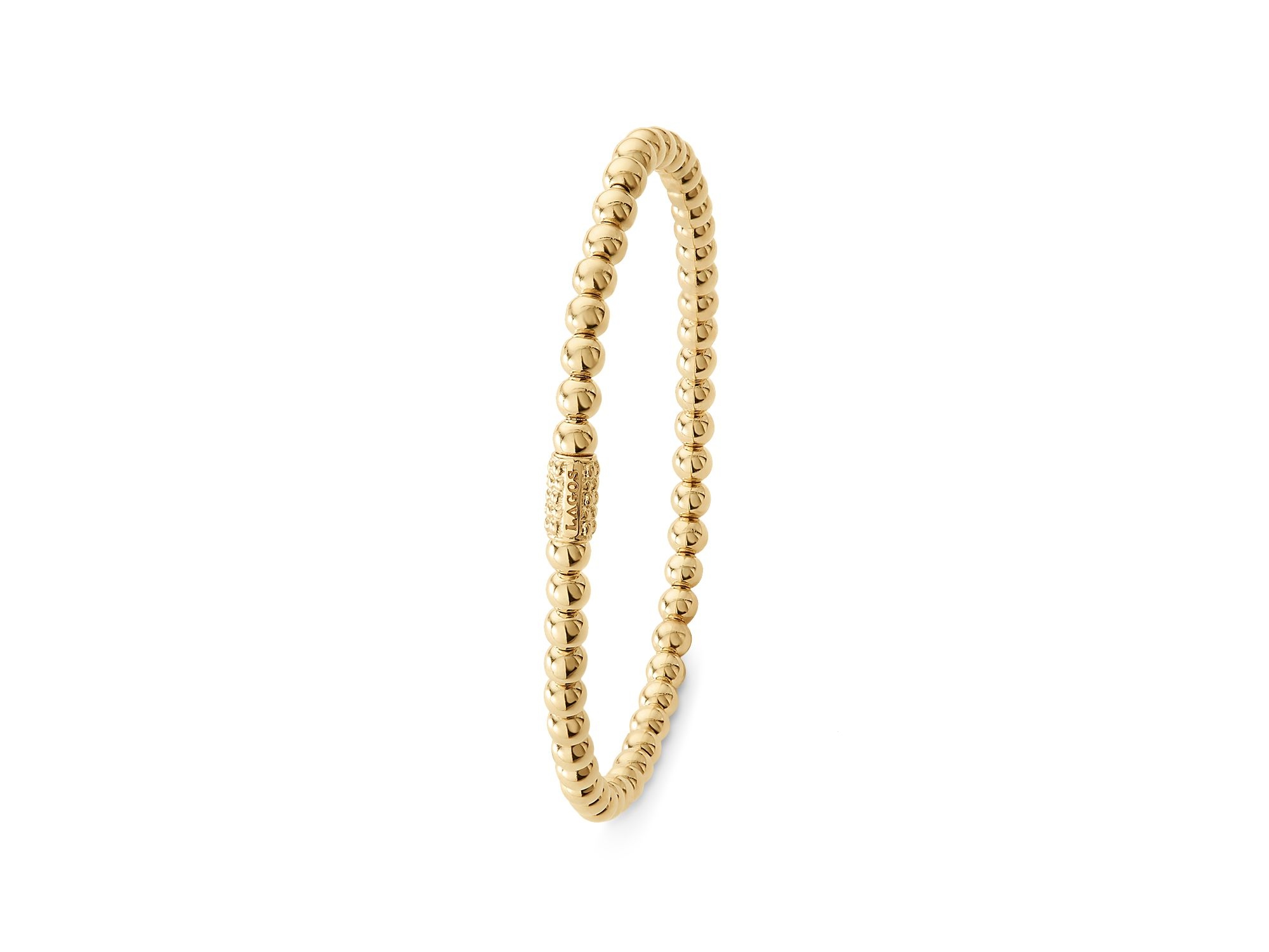 Caviar Gold Collection 18K Gold Beaded Bracelet, 4mm — Image 6