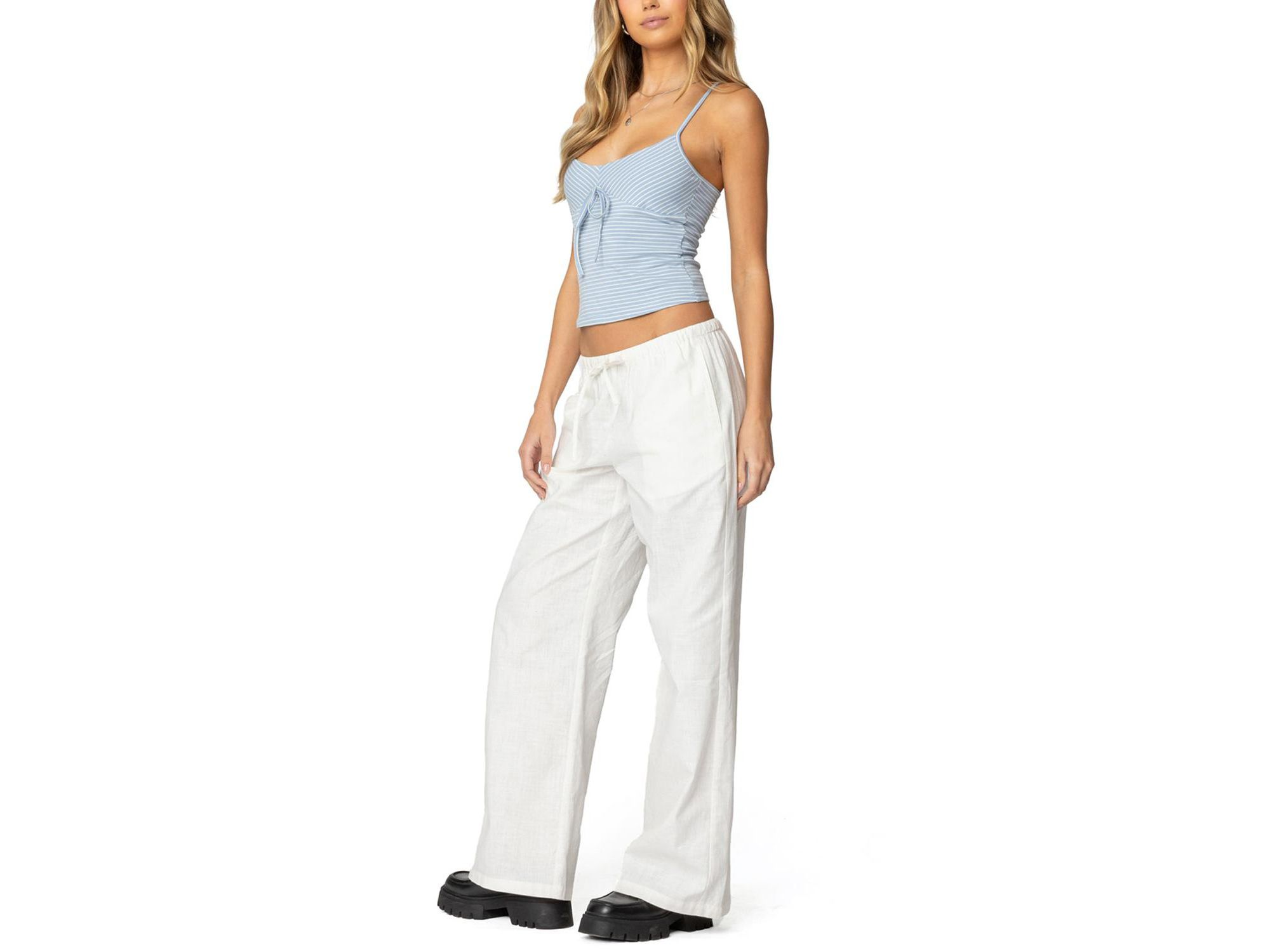 Tova Striped Scoop Tank Top — Image 3