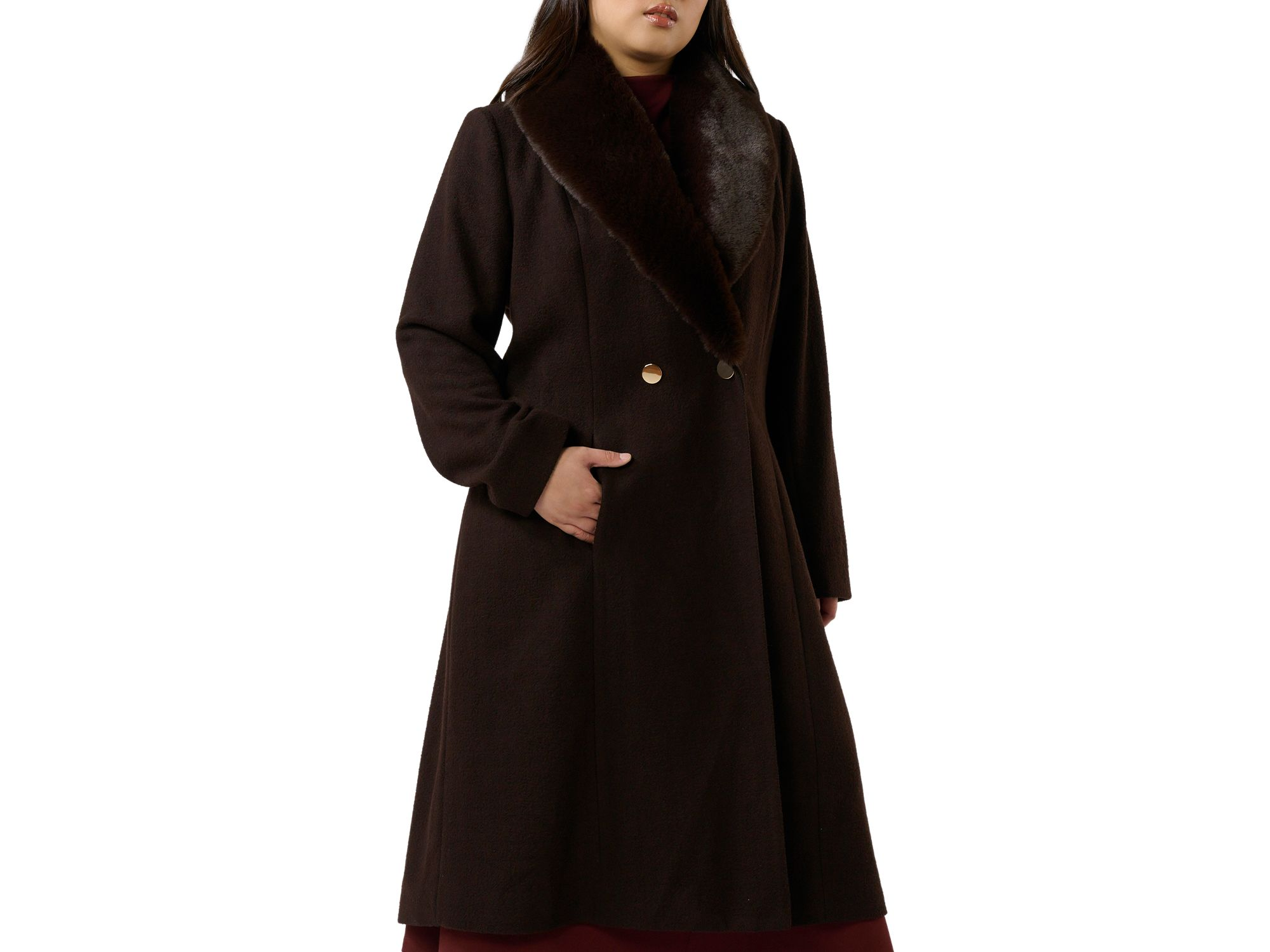 Alastair Faux Fur Trim Coat — Image 4