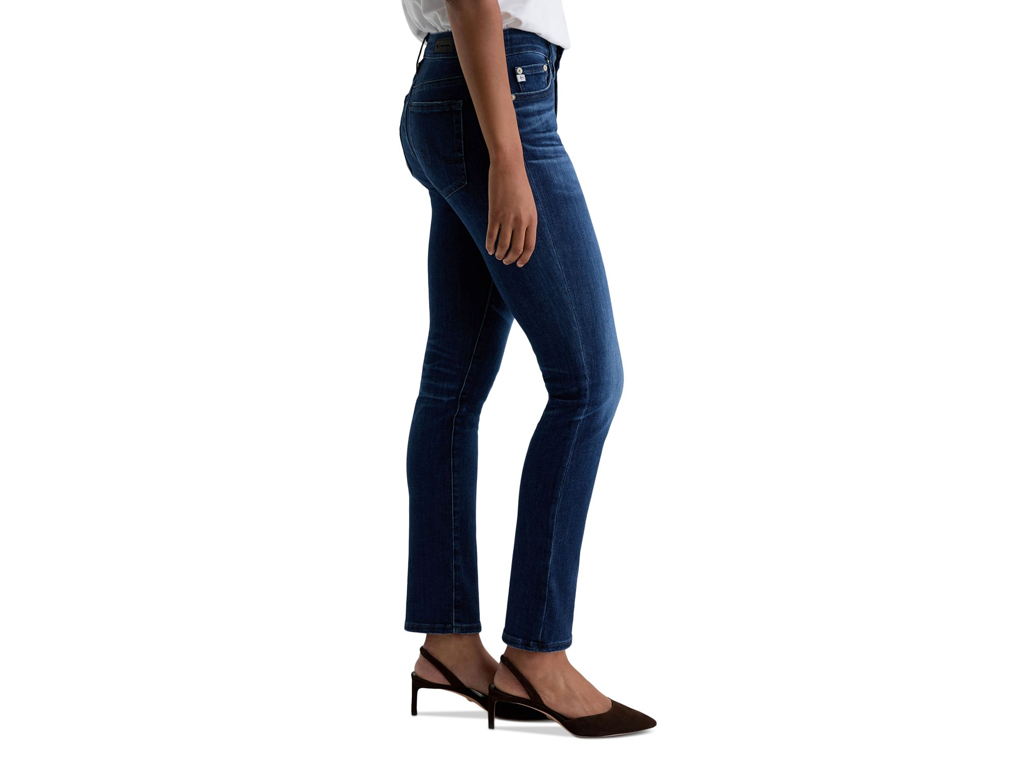 Mari Mid Rise Slim Straight Jeans in 5 Years Blue — Image 7