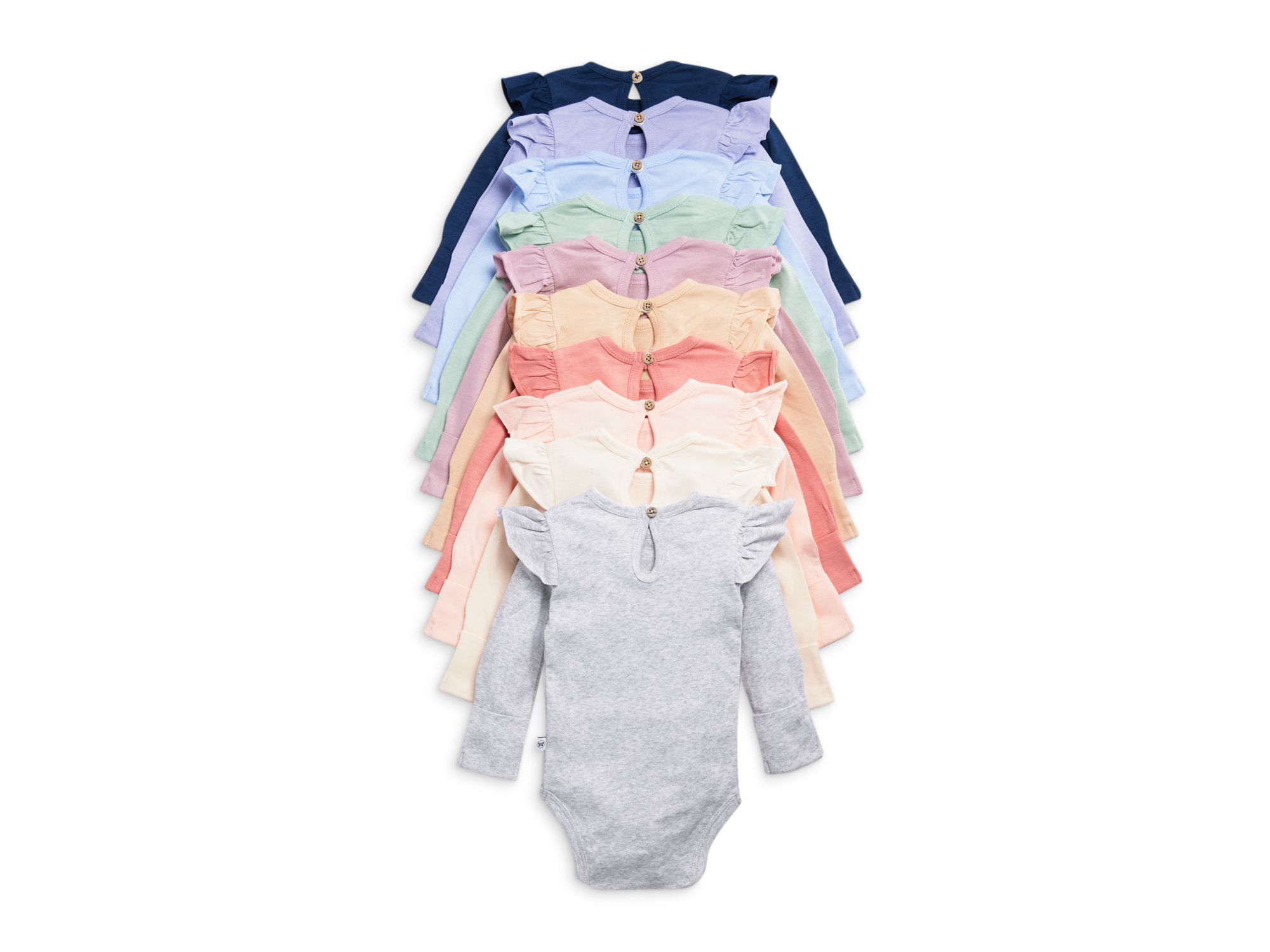 Girls' 10 Pack Long Sleeve Bodysuits - Baby — Image 4