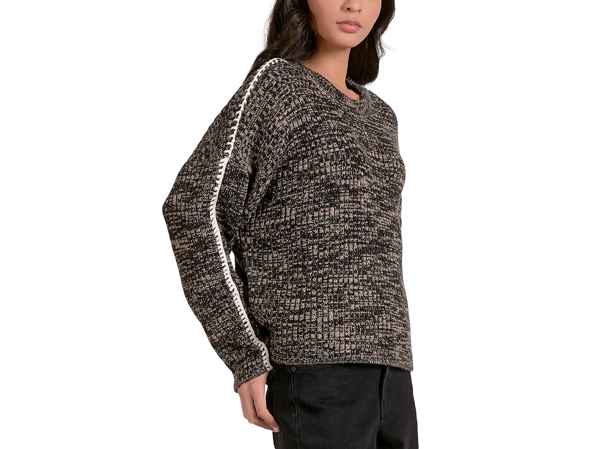 Ribbed Blanket Stitch Sweater — Image 3