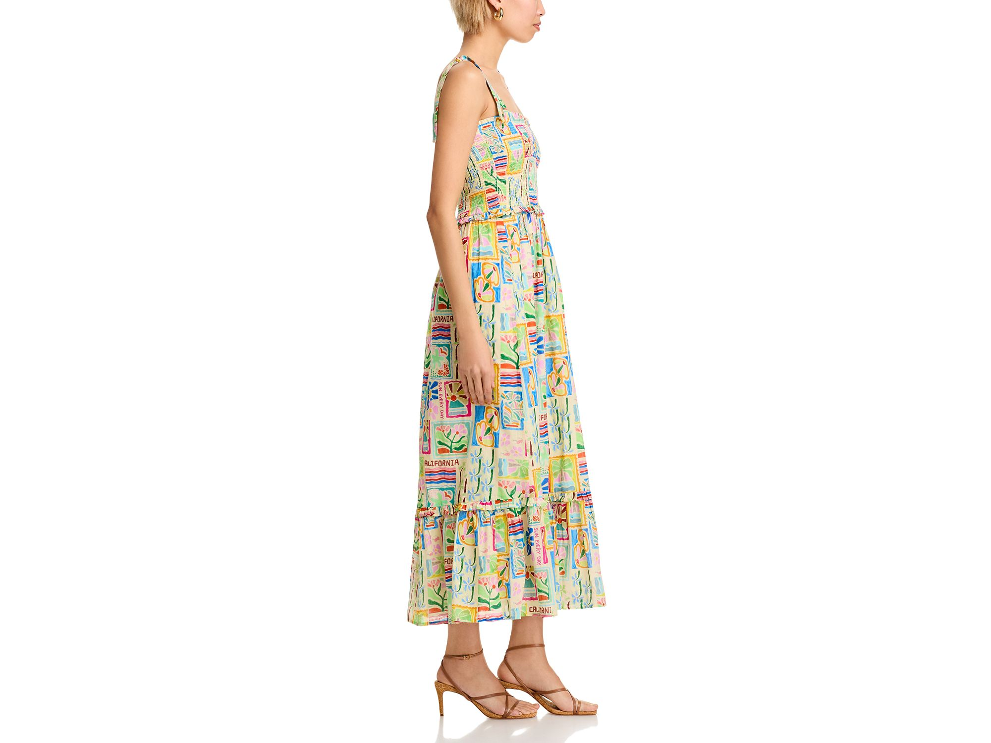 Summer Print Smocked Midi Dress - Exclusive — Image 5