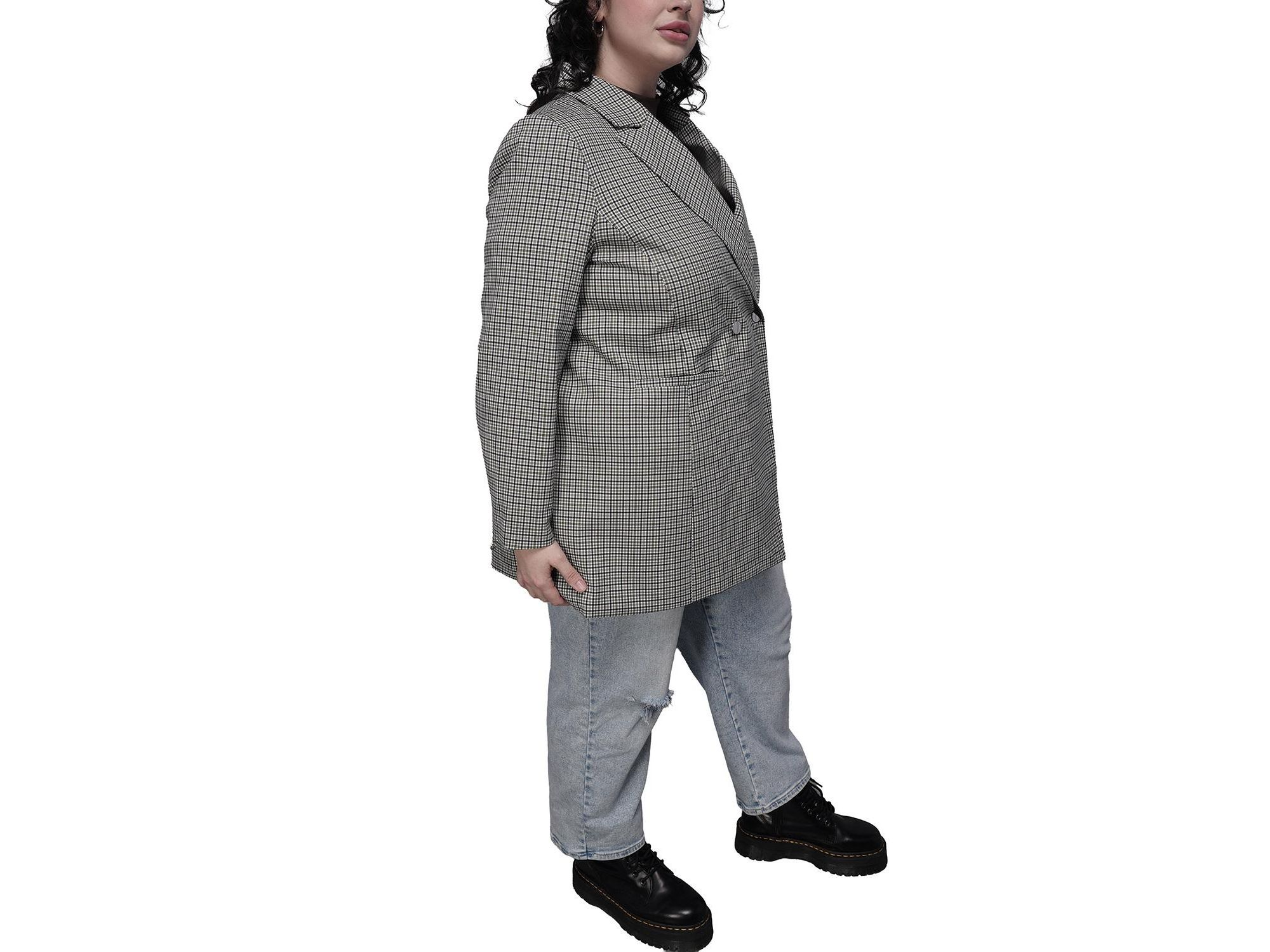 Plus The Empower Zipper Double Breasted Blazer — Image 6
