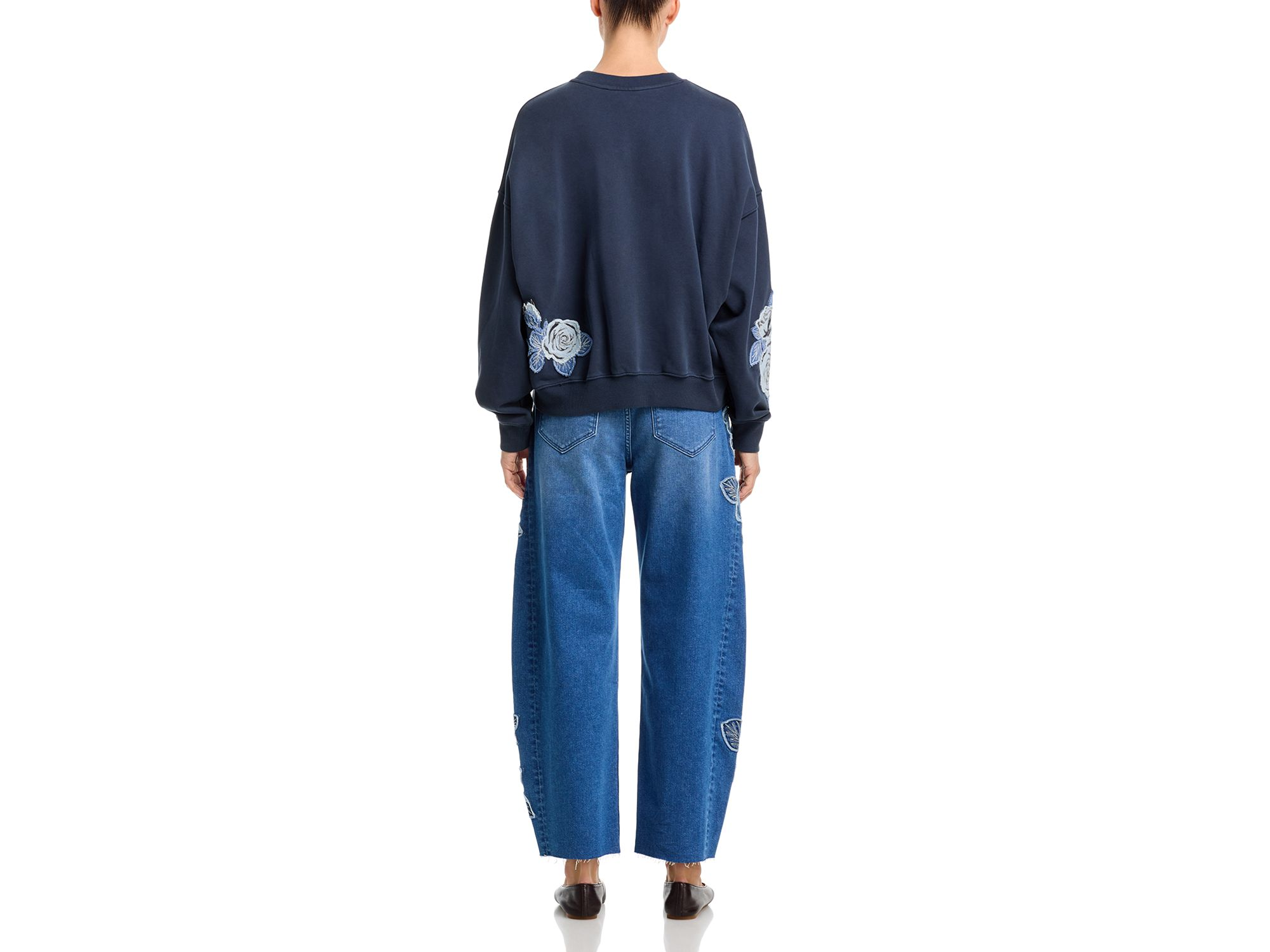 Parker x Rose High Rise Barrel Jeans in Medium Wash — Image 5