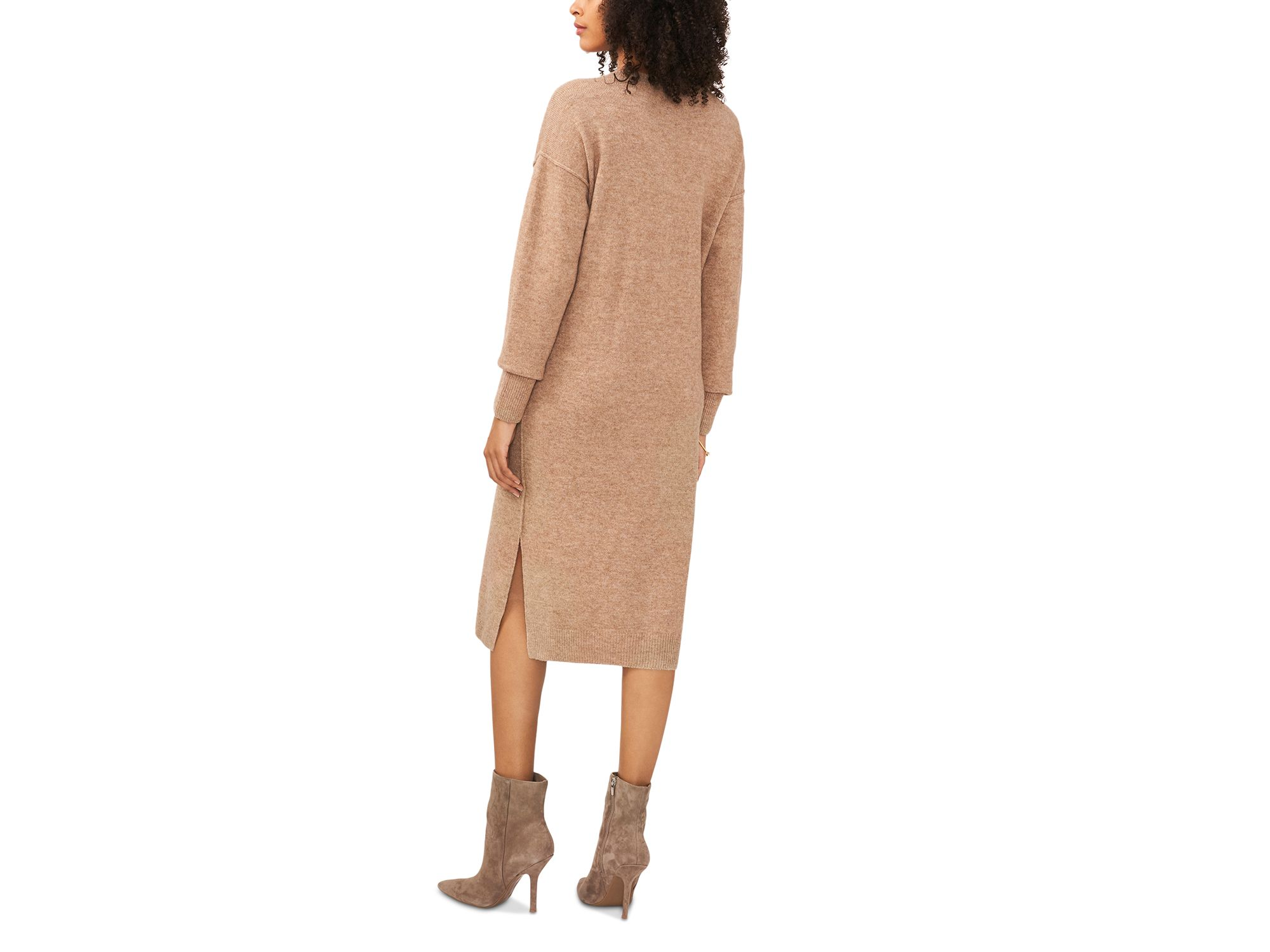 V Neck Side Slit Dress — Image 4
