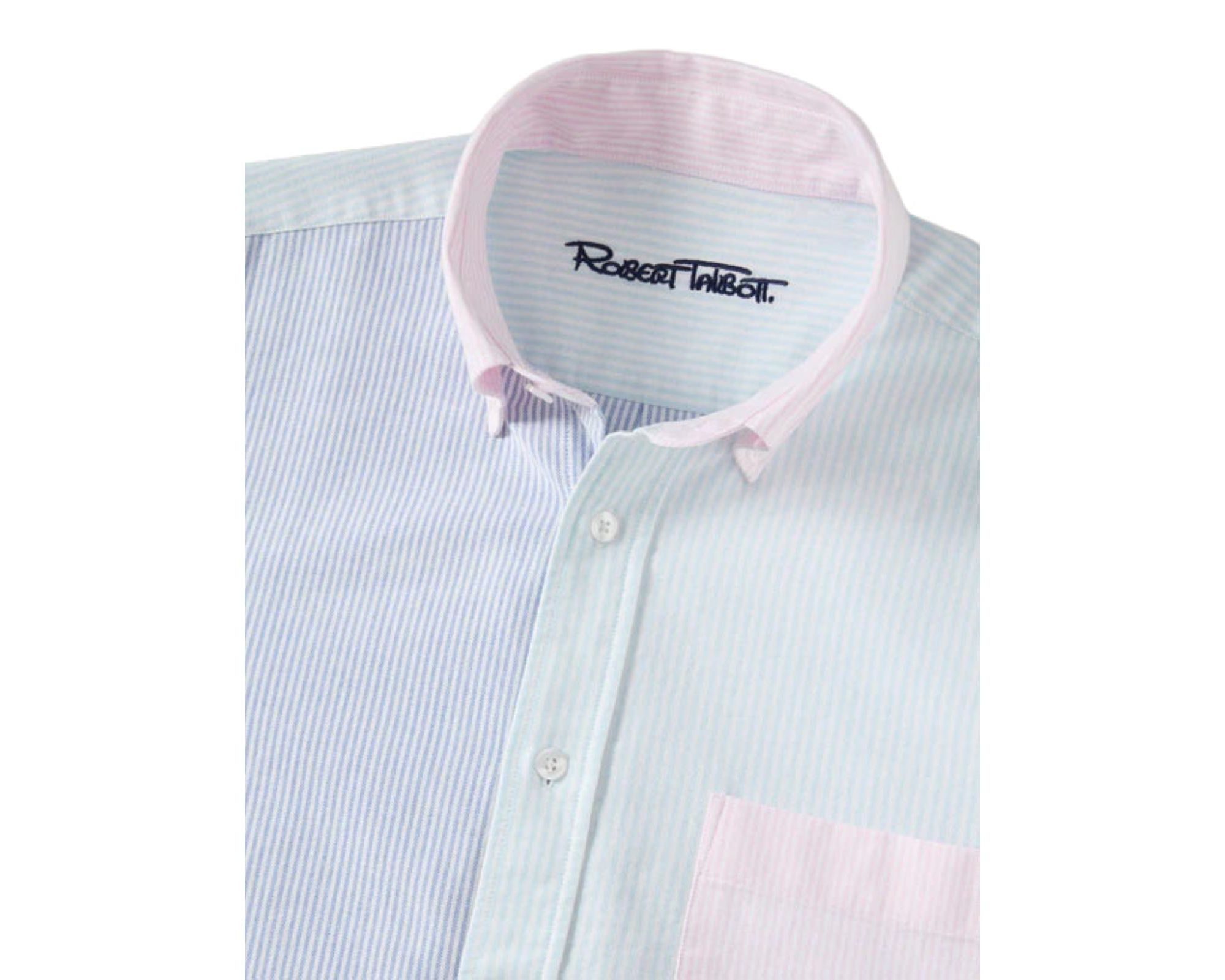 Harrison Button Down Fun Stripe Oxford Shirt — Image 4