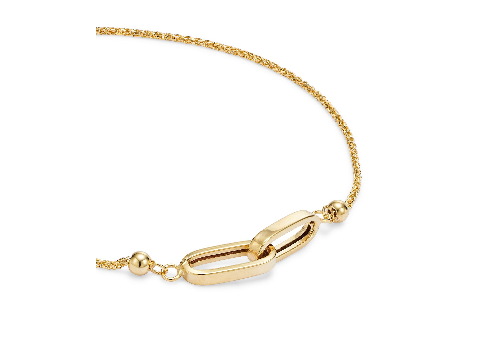 Double Link Bolo Bracelet in 14K Yellow Gold — Image 4