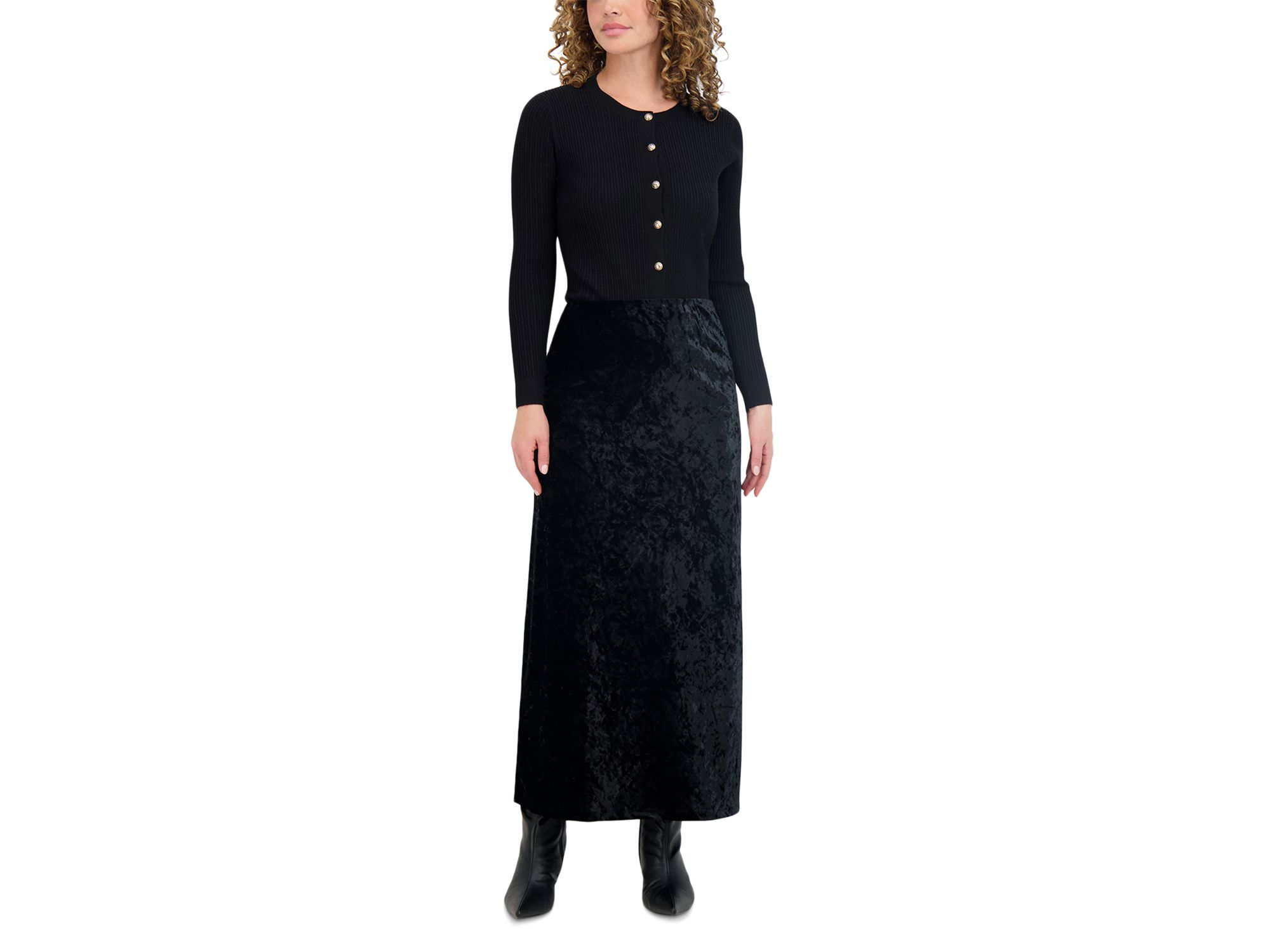 Velvet Straight Skirt — Image 4