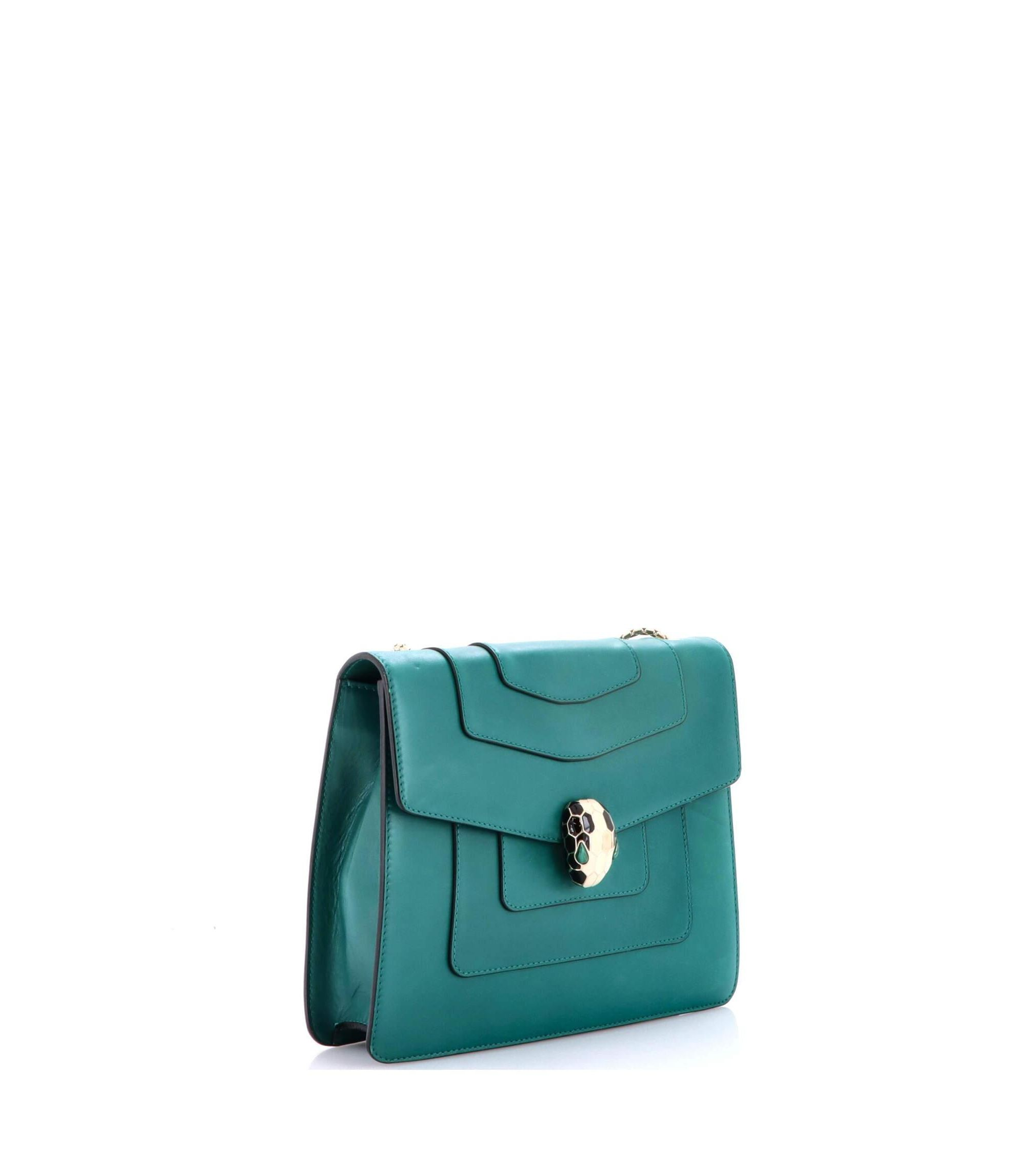 Medium Serpenti Forever Square Shoulder Bag Leather — Image 4