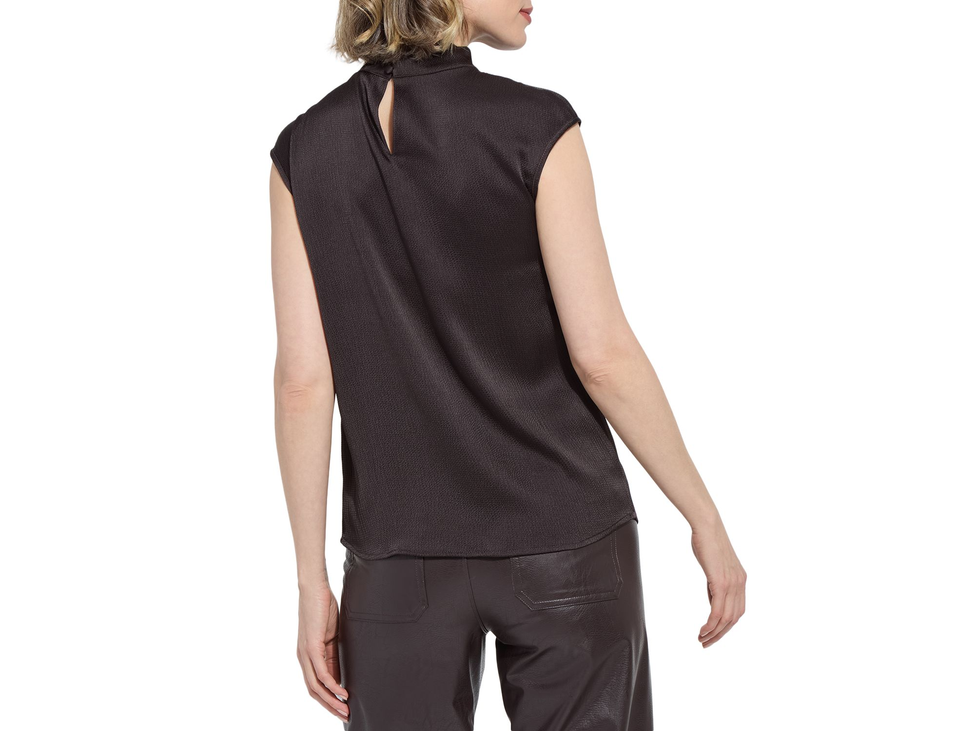 Aisha Draped Satin Top — Image 3