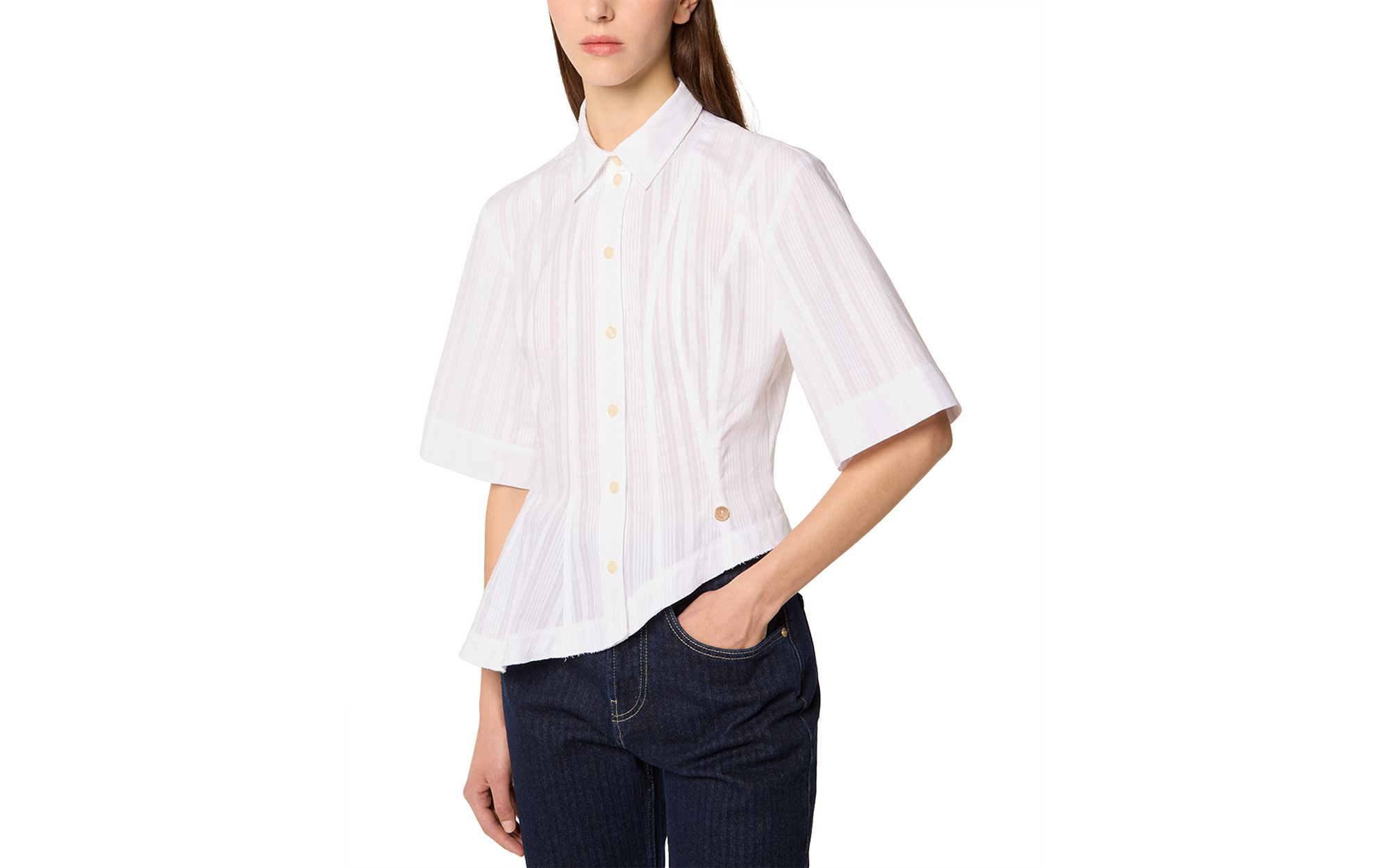 Shirt with Asymmetric Cutout — Image 4