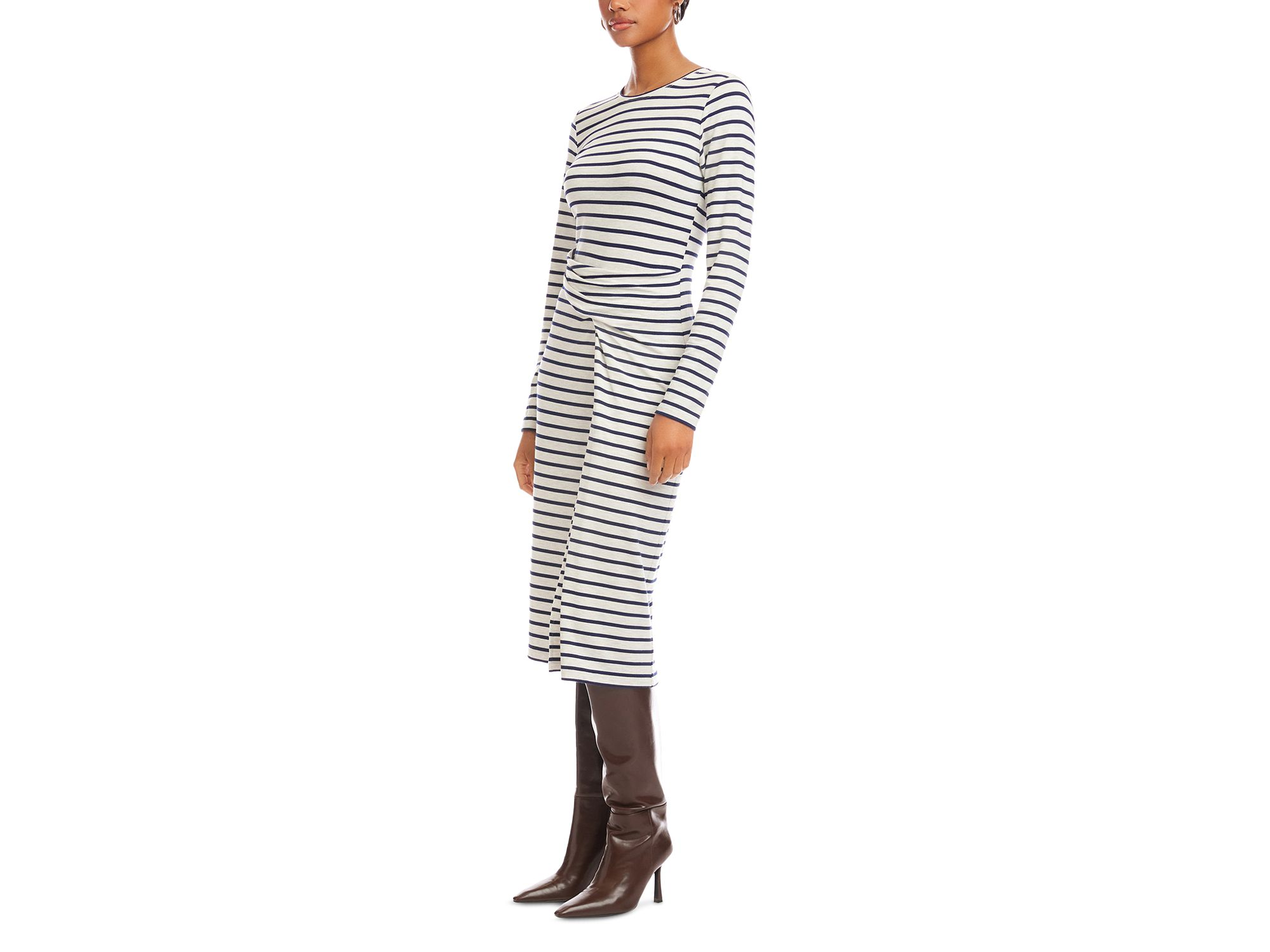 Sadie Side Drape Midi Dress — Image 4