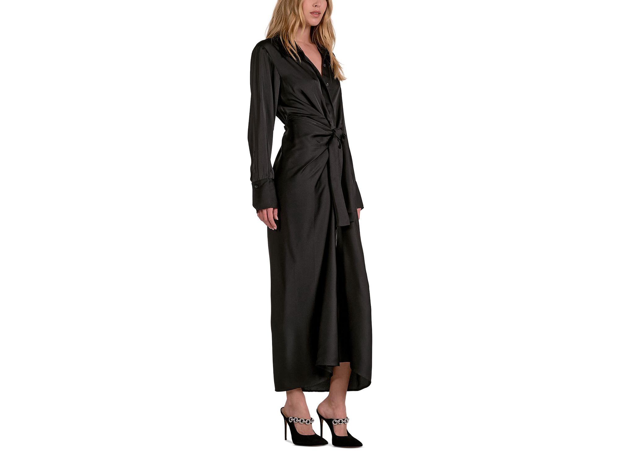 Long Sleeve Wrap Maxi Dress — Image 4