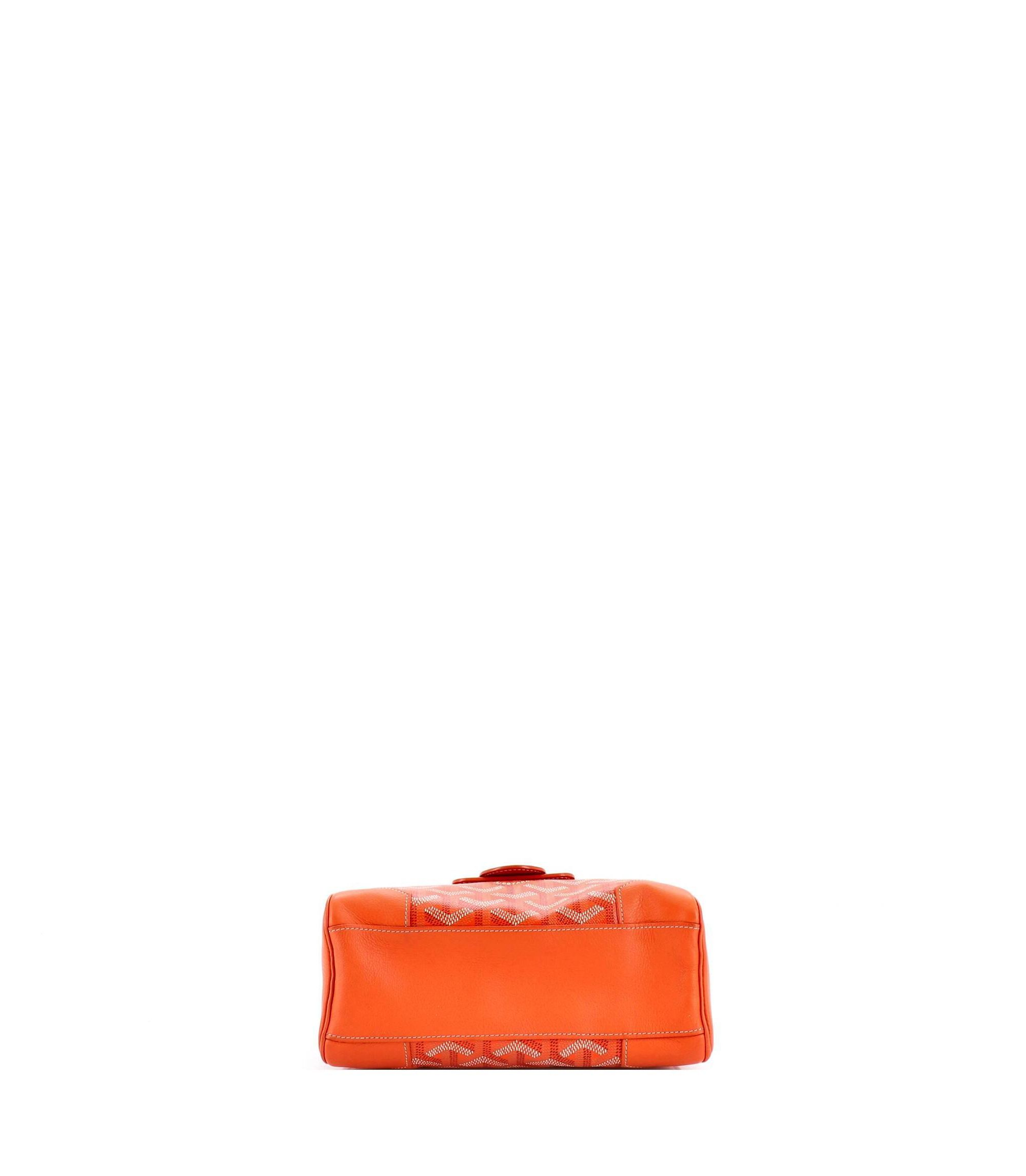 Mini Saigon Top Handle Bag Coated Canvas with Leather — Image 8