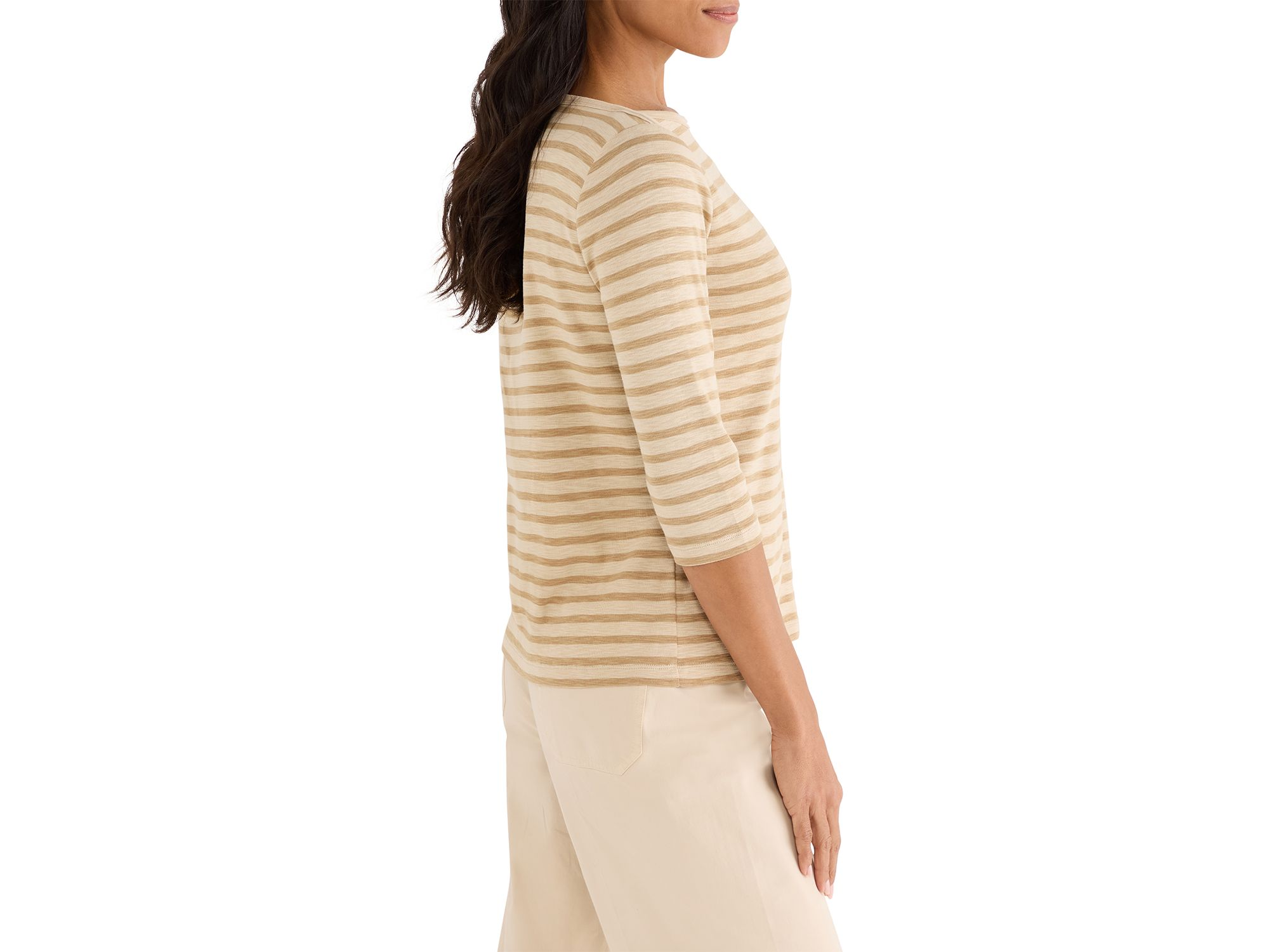 3/4 Sleeve Envelope Boat Tee — Image 3