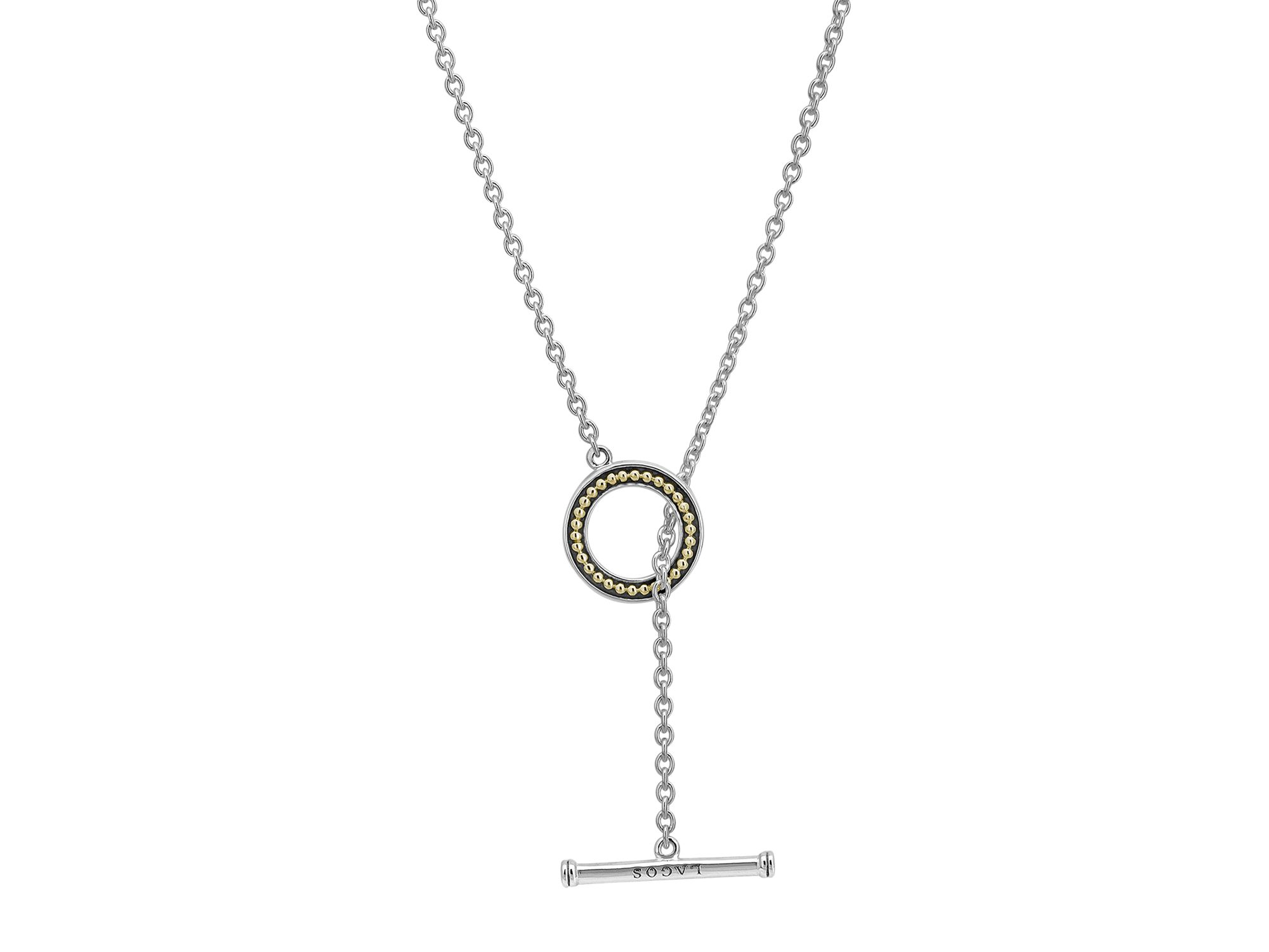 Sterling Silver Luna Cultured Freshwater Pearl Toggle Necklace, 18" — Image 5