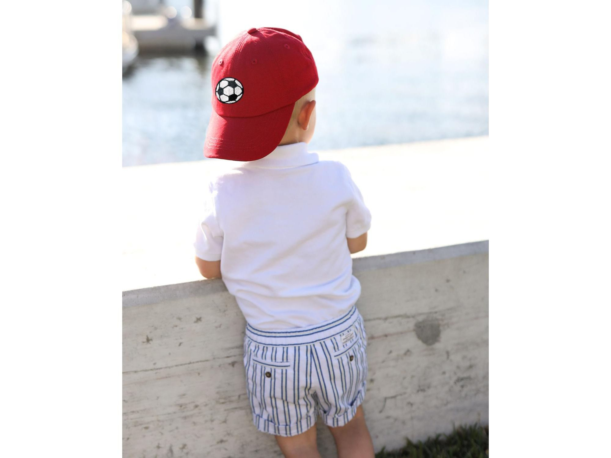 Boys' Soccer Baseball Hat in Red- Little Kid, Big Kid — Image 3