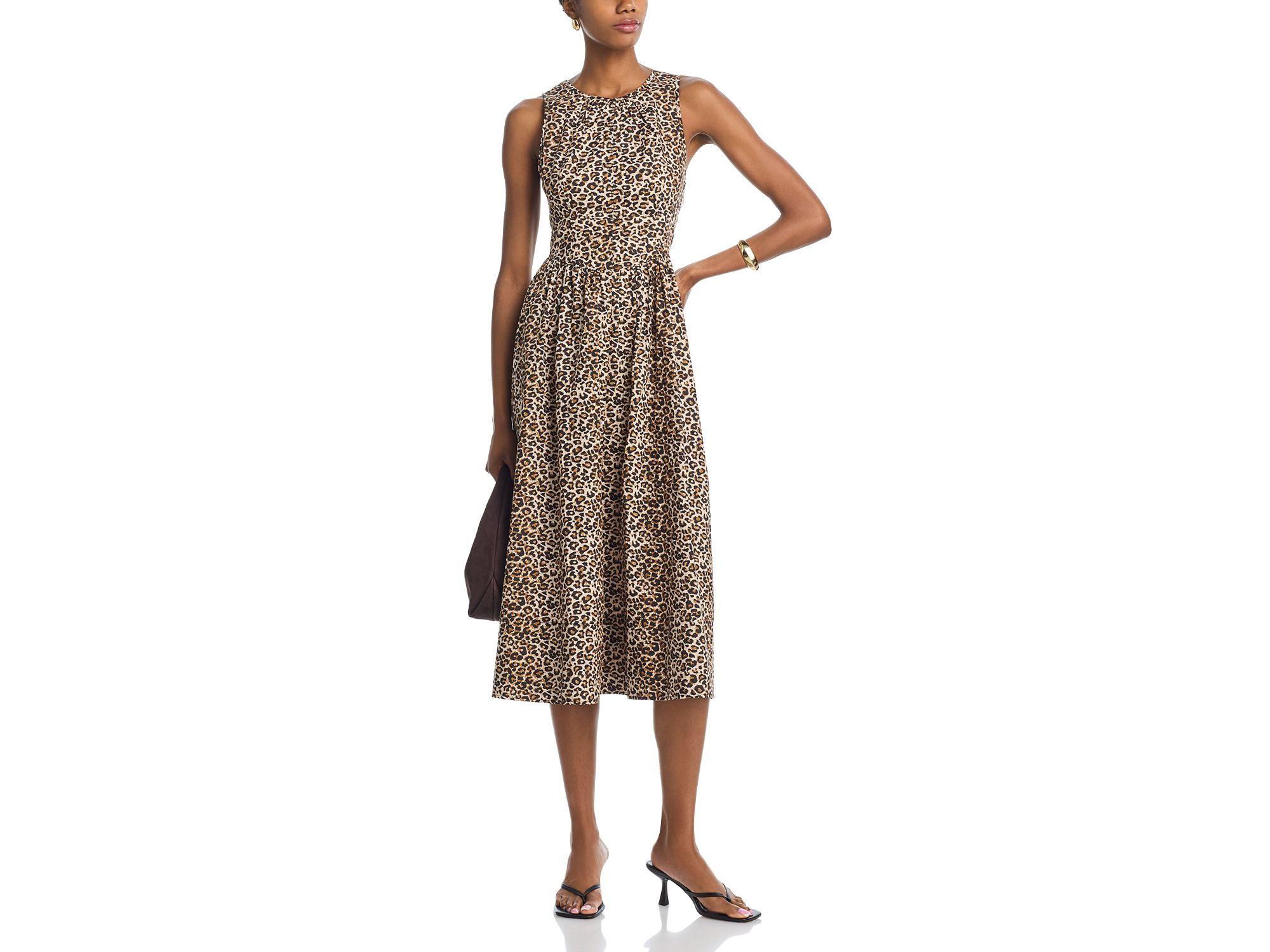 Sleeveless Animal Print Midi Dress - Exclusive — Image 3